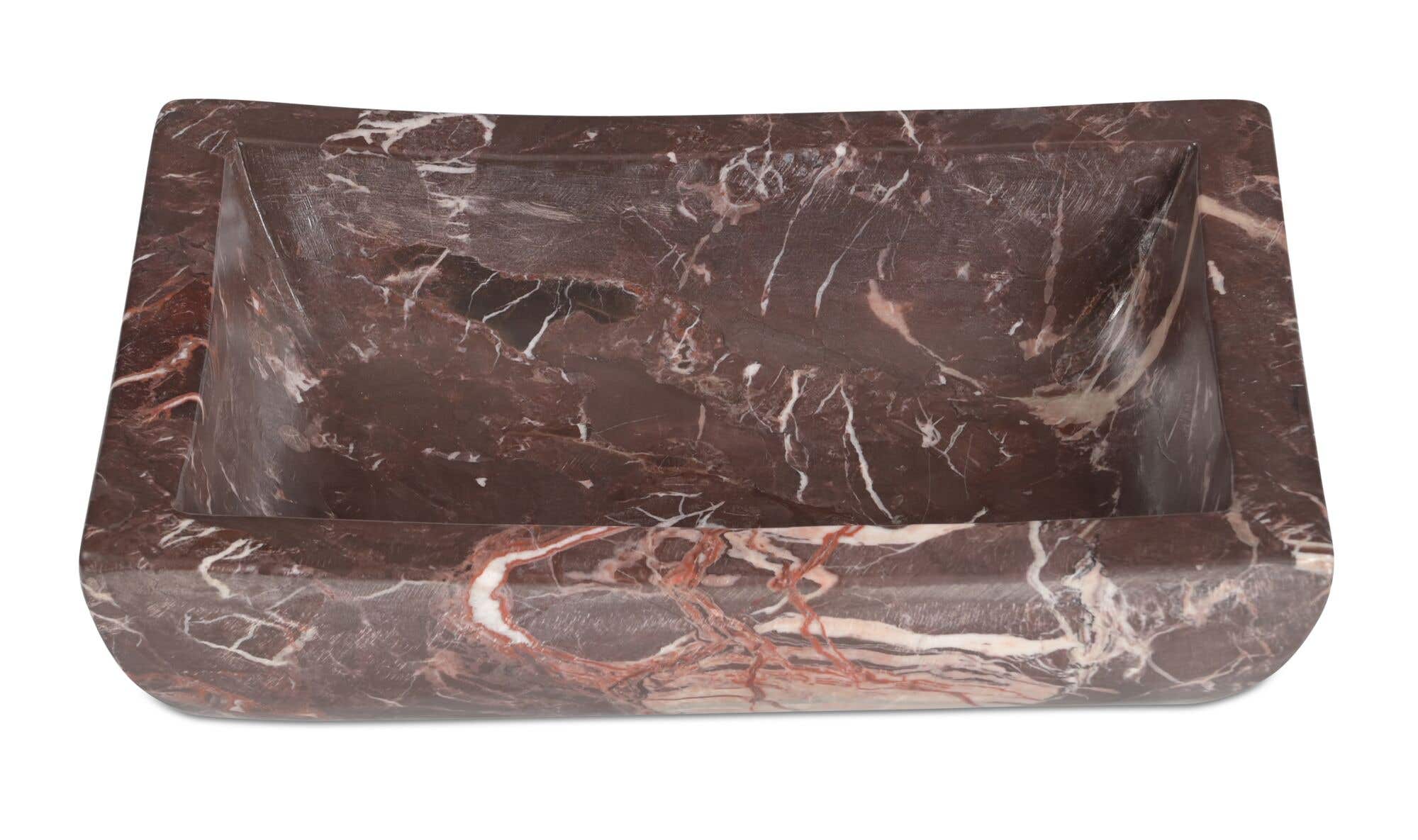 Piero Basin Deep Red Marble by Moe's Home Collection - view 10