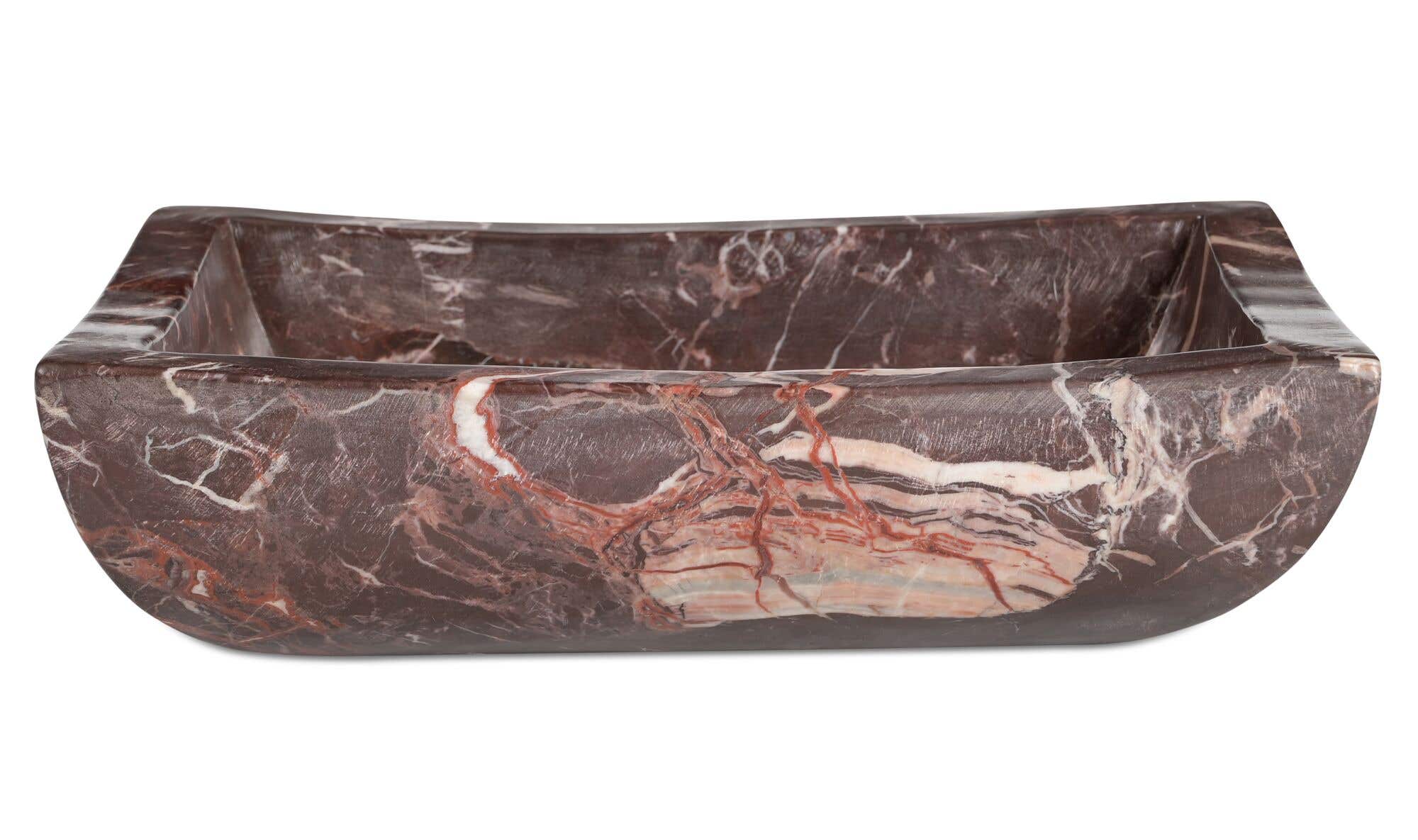 Piero Basin Deep Red Marble by Moe's Home Collection - view 6