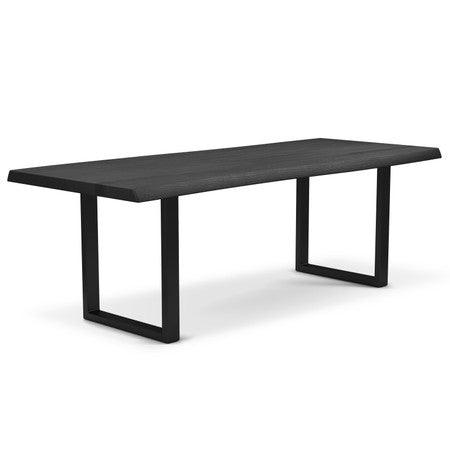 Brooks Dining Table U Base 40" x 79" Ebonized Top - Black Base