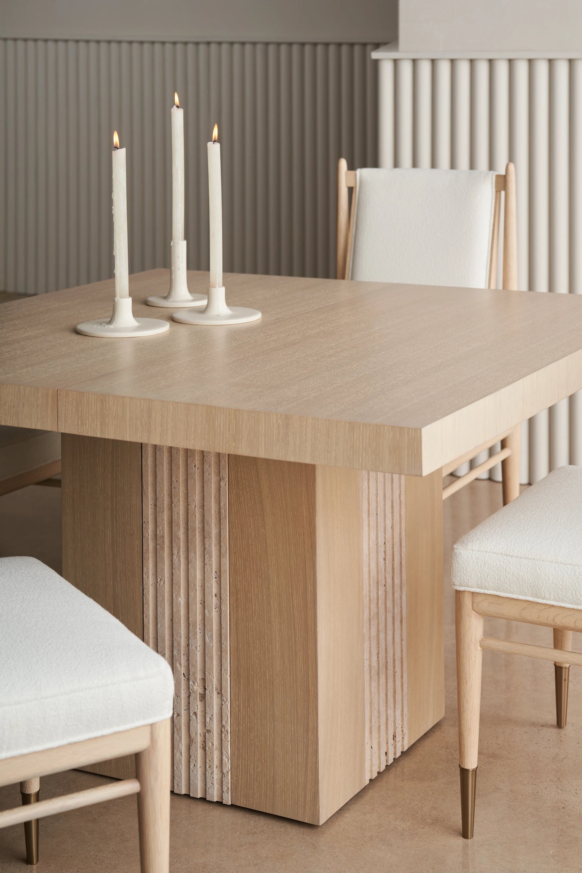 Unity Light Dining Table Sun Drenched Oak 48" by Caracole - view 7