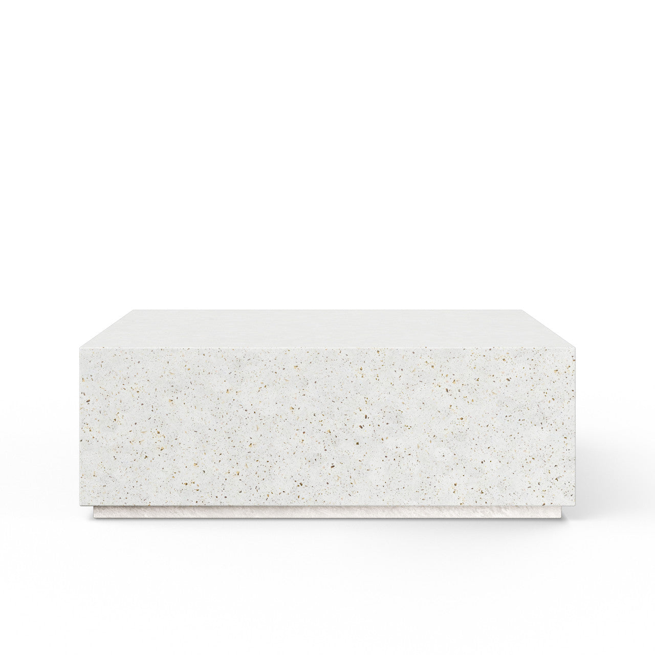 Mixx - Bloc Square Coffee Table - 47.25" - Ivory Terrazzo
