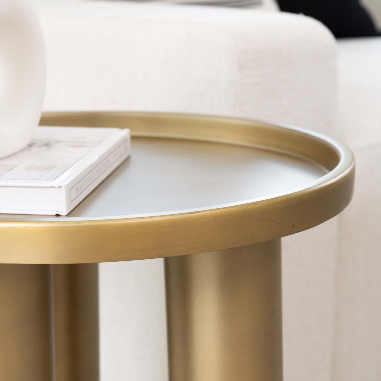 Eclat - Sofia Industrial End Table - Industrial Brass