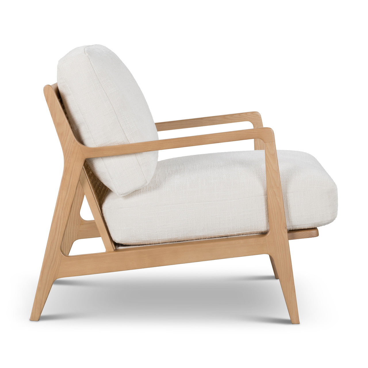 Metro - Carmelo Upholstered Accent Chair - Oak/Cream Upholstery