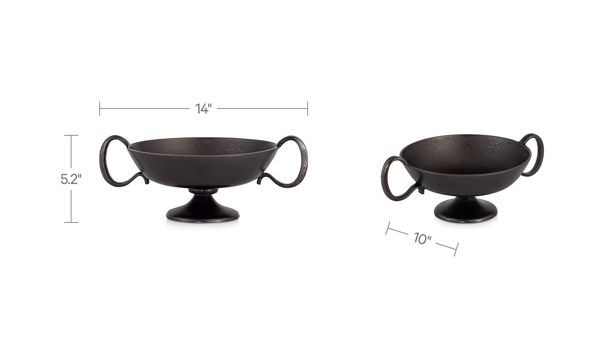 Floris Decorative Bowl Black Cast Aluminum by Moe's Home Collection - view 7