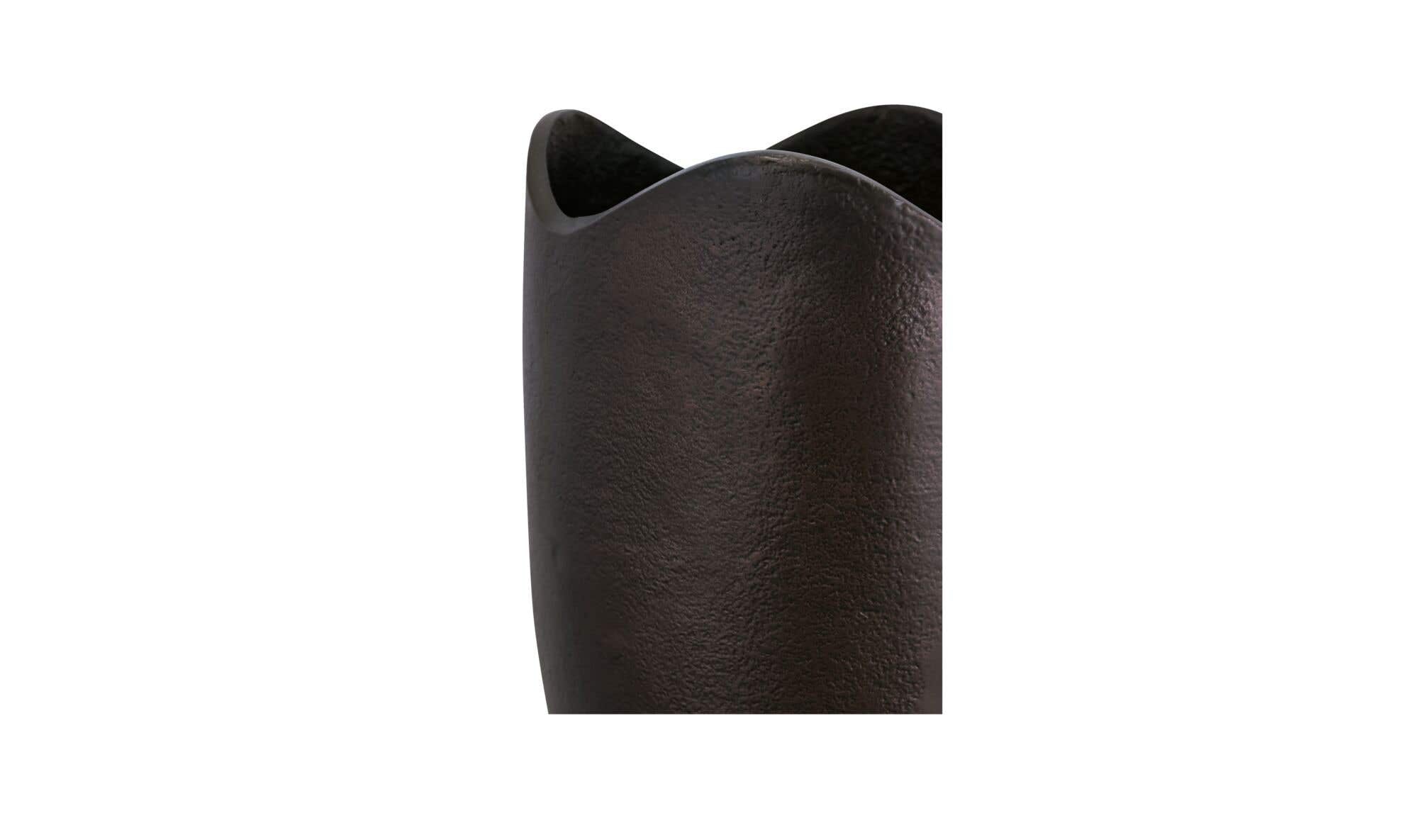 Athena Cast Aluminum Vase Blackened Bronze by Moe's Home Collection - view 6