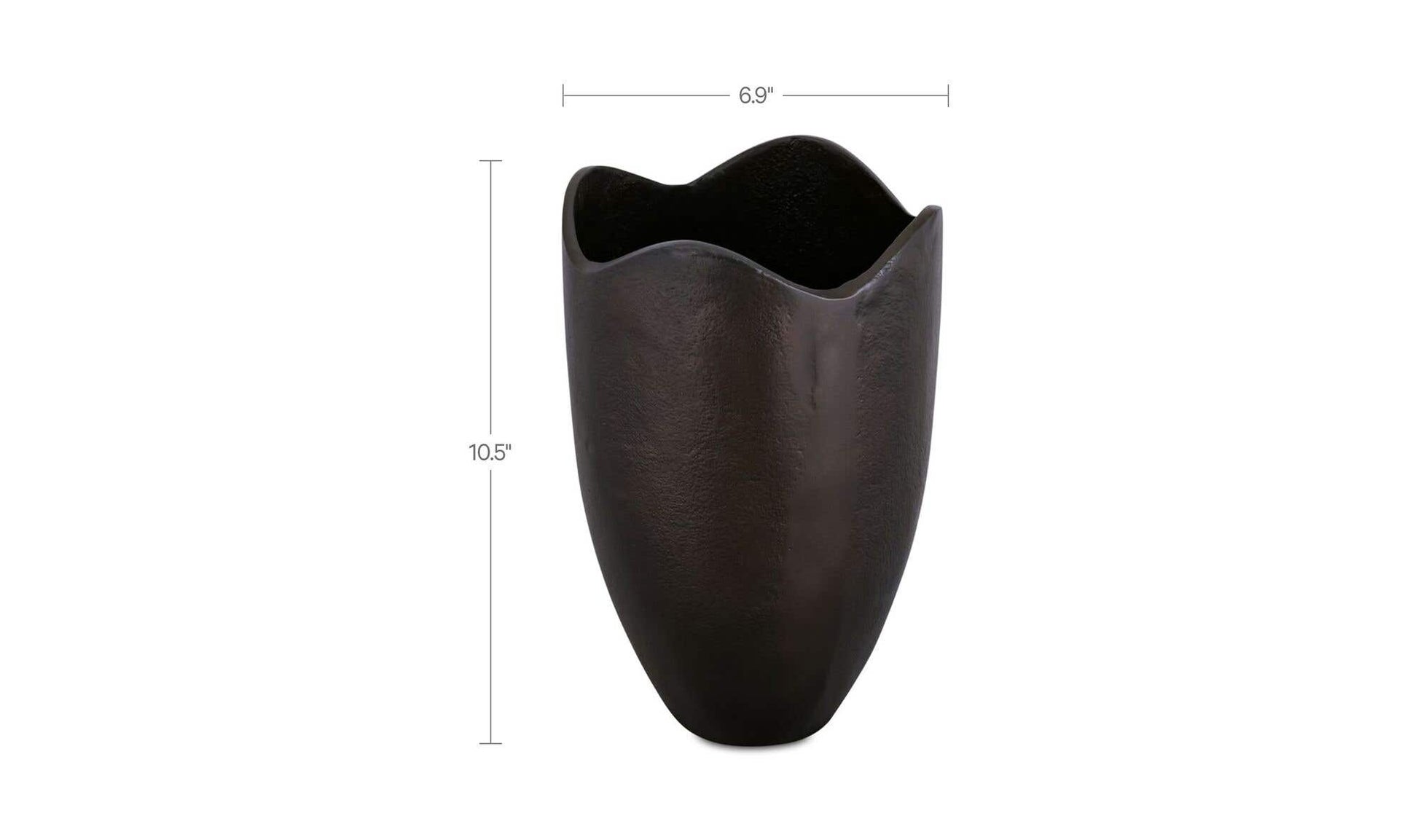 Athena Cast Aluminum Vase Blackened Bronze by Moe's Home Collection - view 7