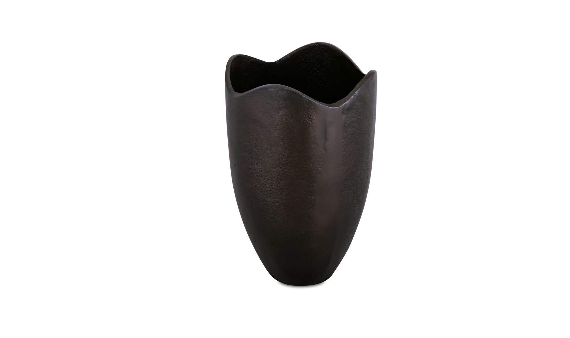 Athena Cast Aluminum Vase Blackened Bronze by Moe's Home Collection - view 4