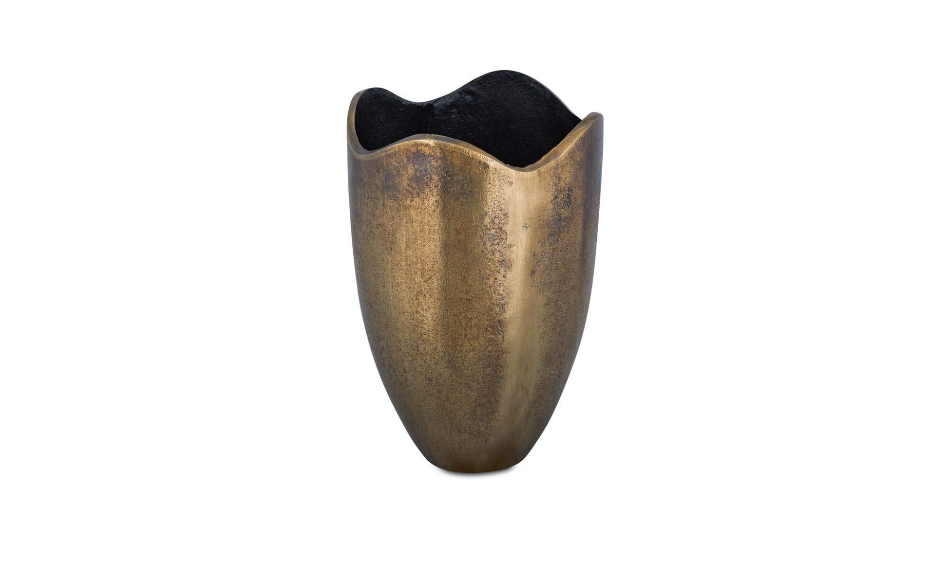 Athena Cast Aluminum Vase Antique Brass by Moe's Home Collection - view 4