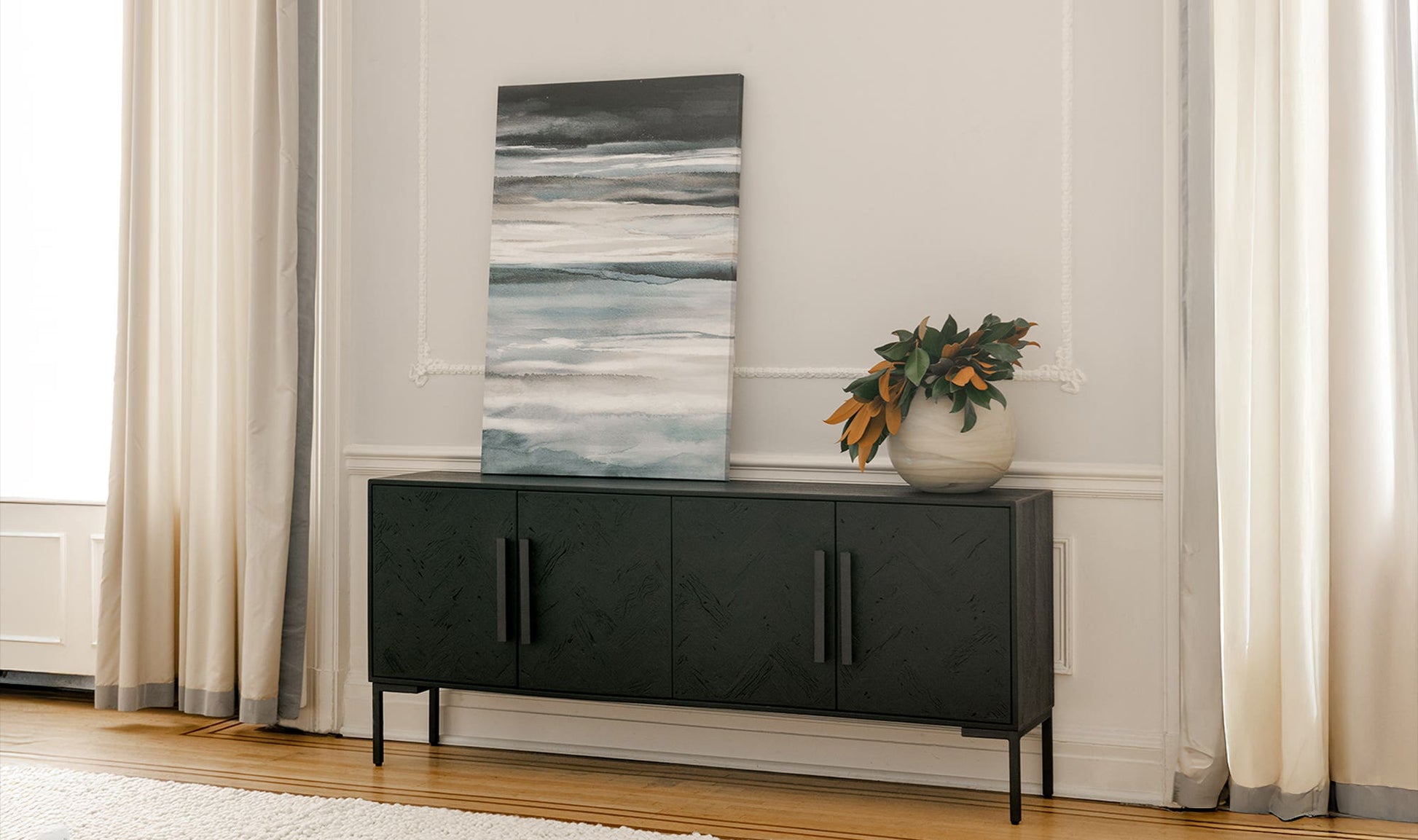 Fishbone Sideboard Black by Moe's Home Collection - view 8