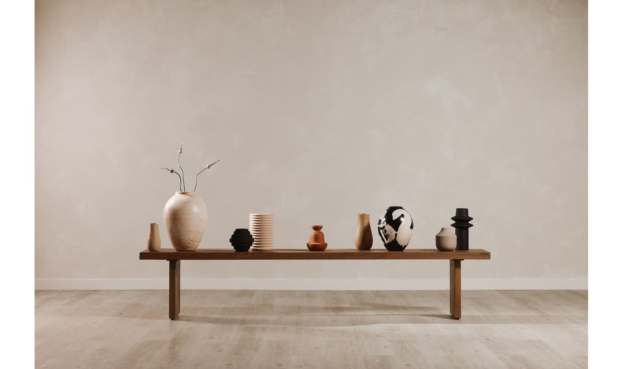 Koshi Bench Sandblasted Amber Oak by Moe's Home Collection - view 12