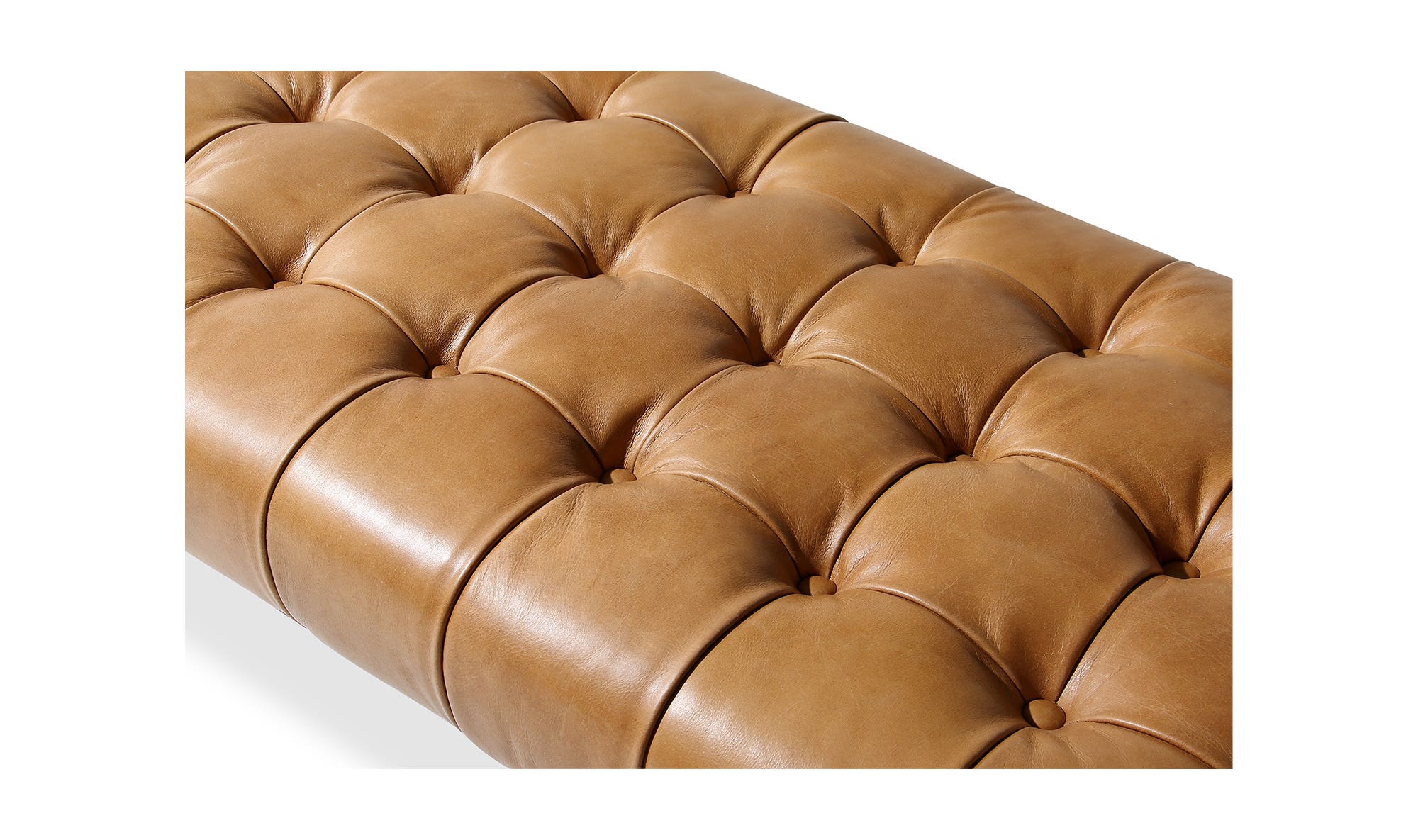 Wyatt Leather Bench Tan by Moe's Home Collection - view 13