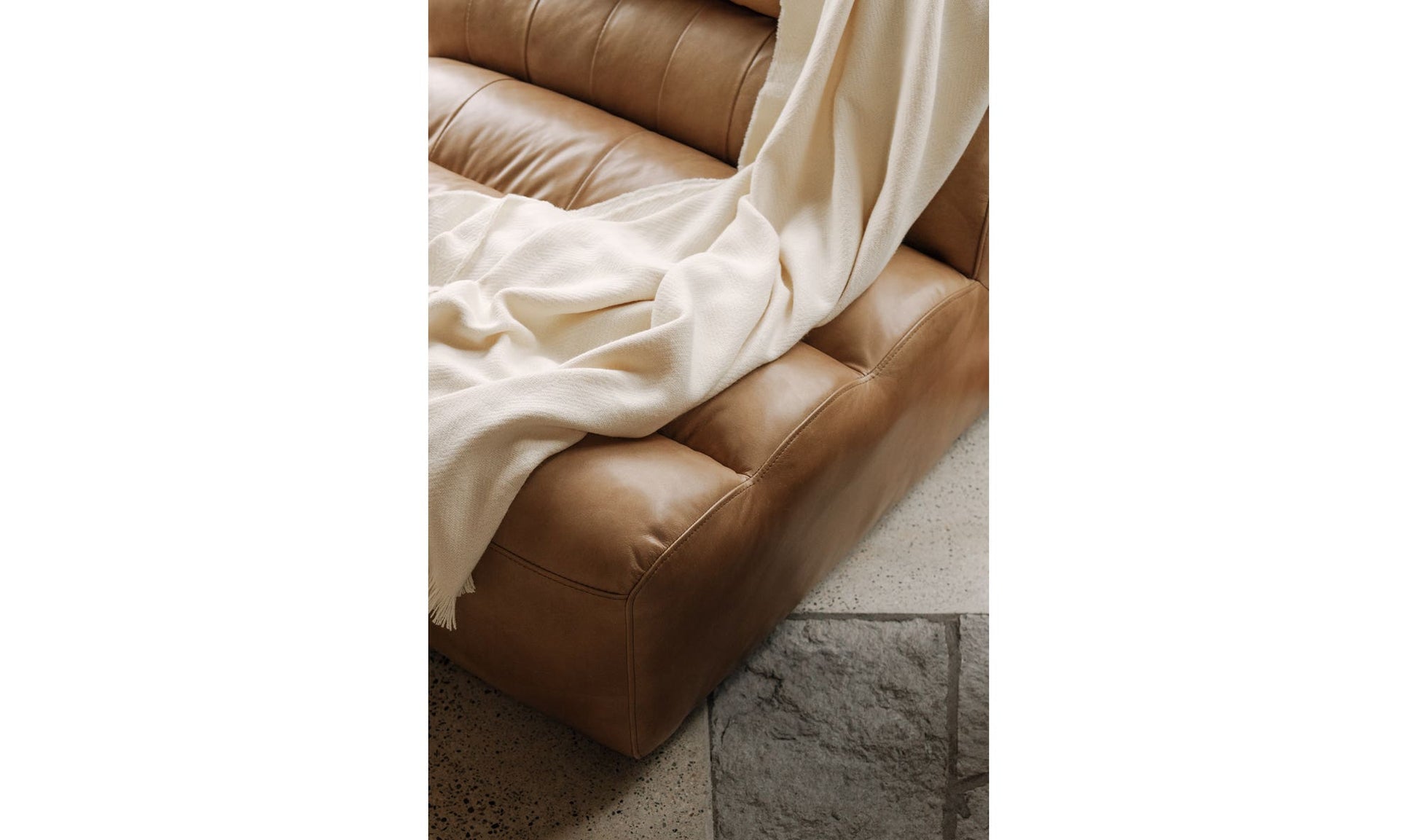 Ramsay Leather Slipper Chair Tan by Moe's Home Collection - view 13