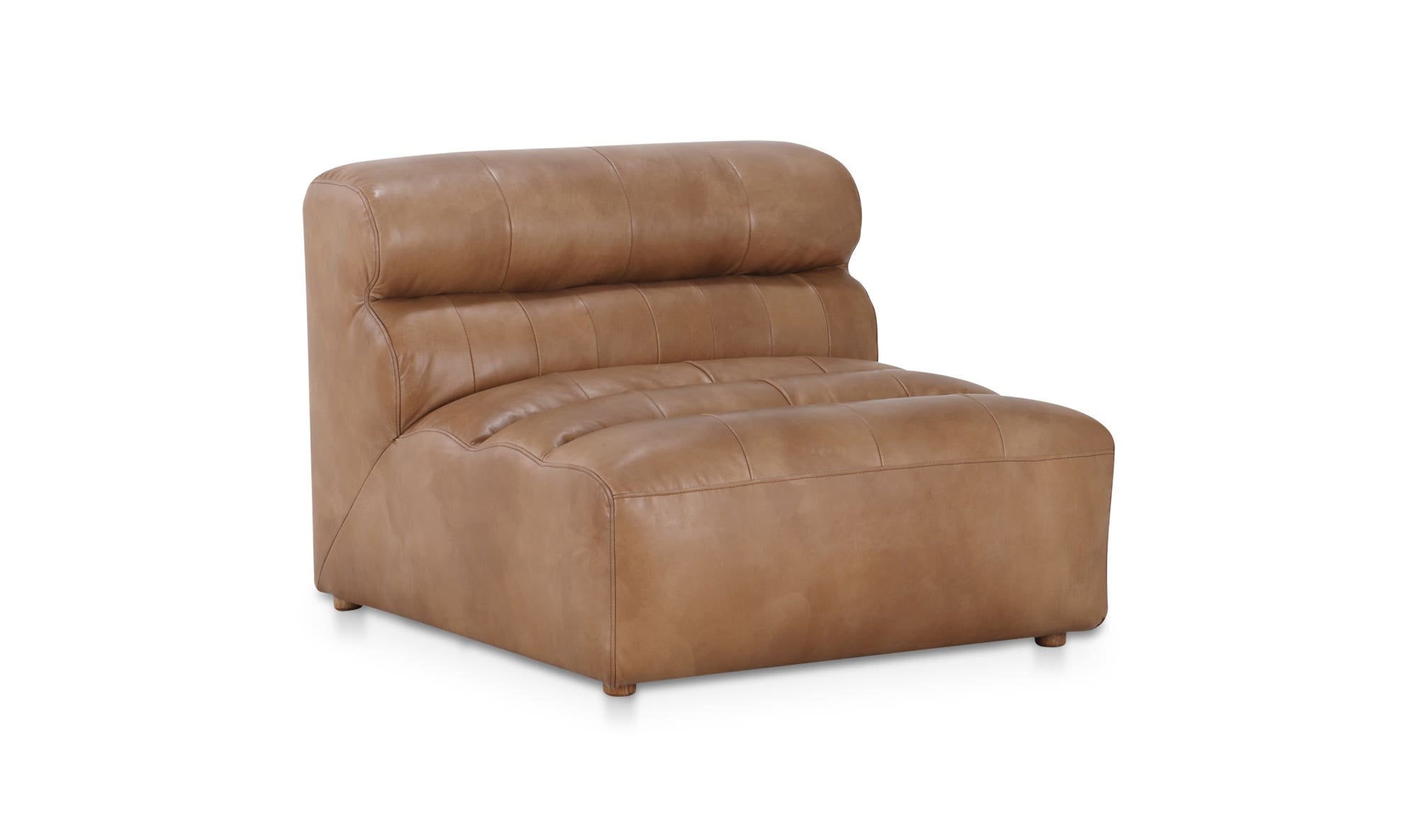 Ramsay Leather Slipper Chair Tan by Moe's Home Collection - view 14