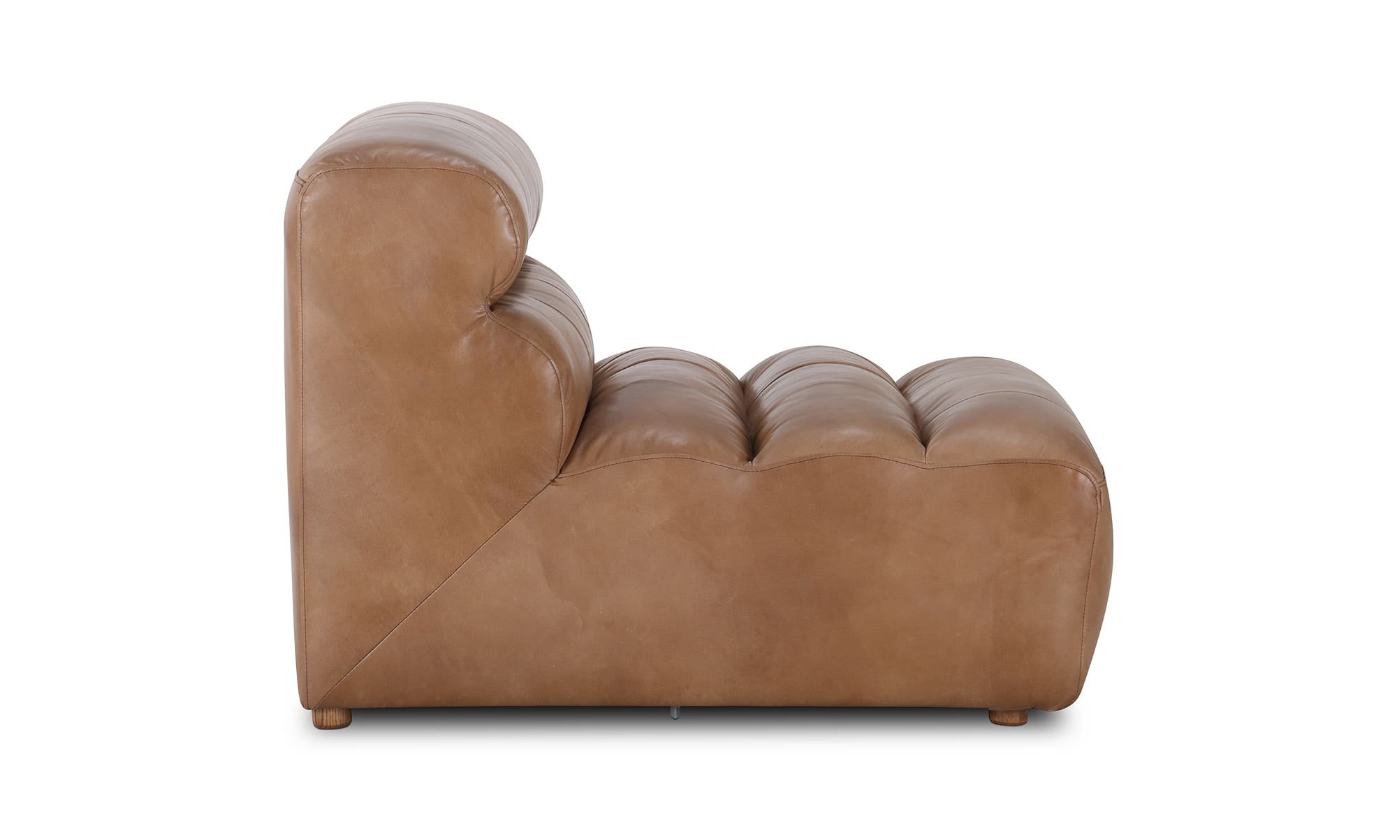 Ramsay Leather Slipper Chair Tan by Moe's Home Collection - view 15
