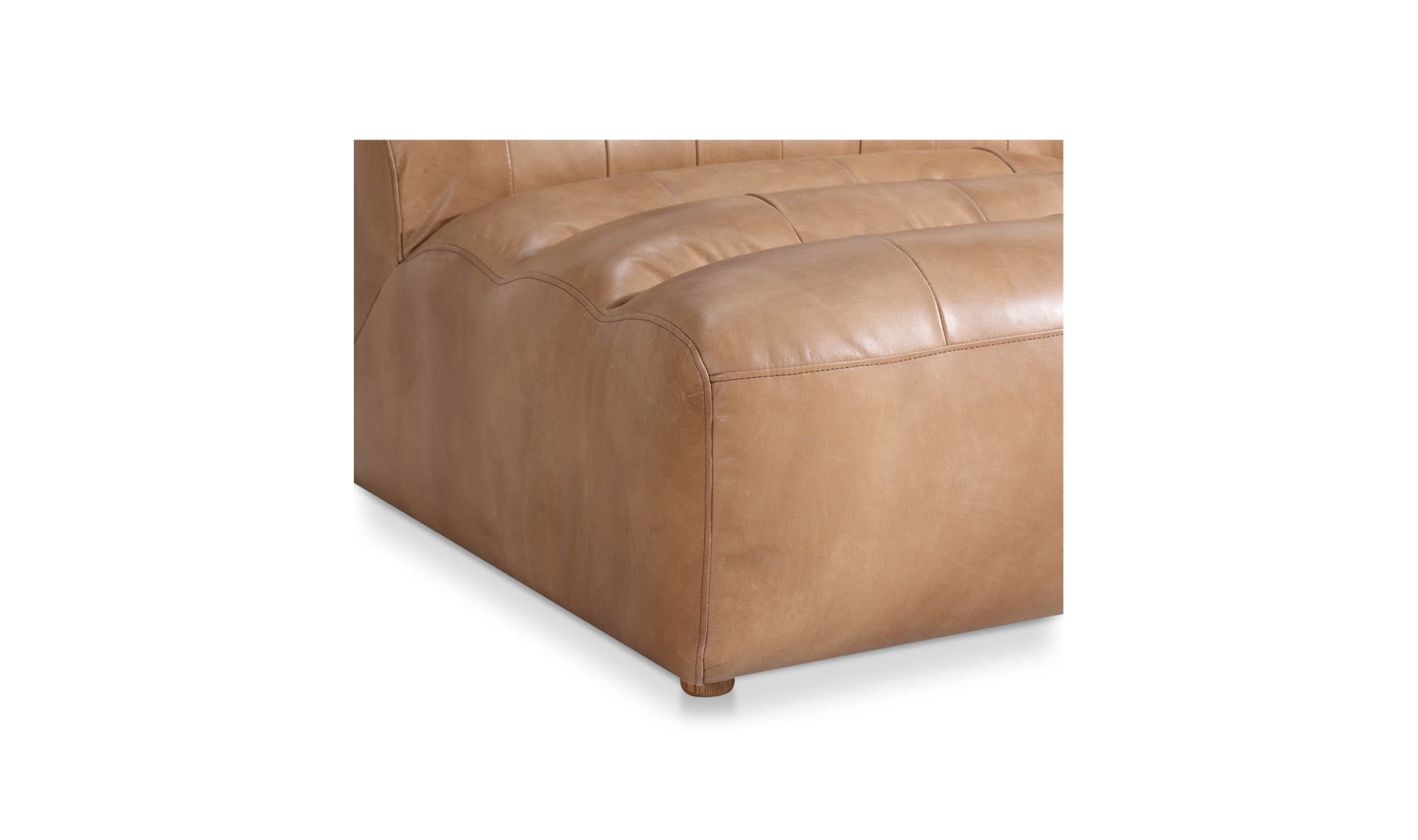 Ramsay Leather Slipper Chair Tan by Moe's Home Collection - view 17