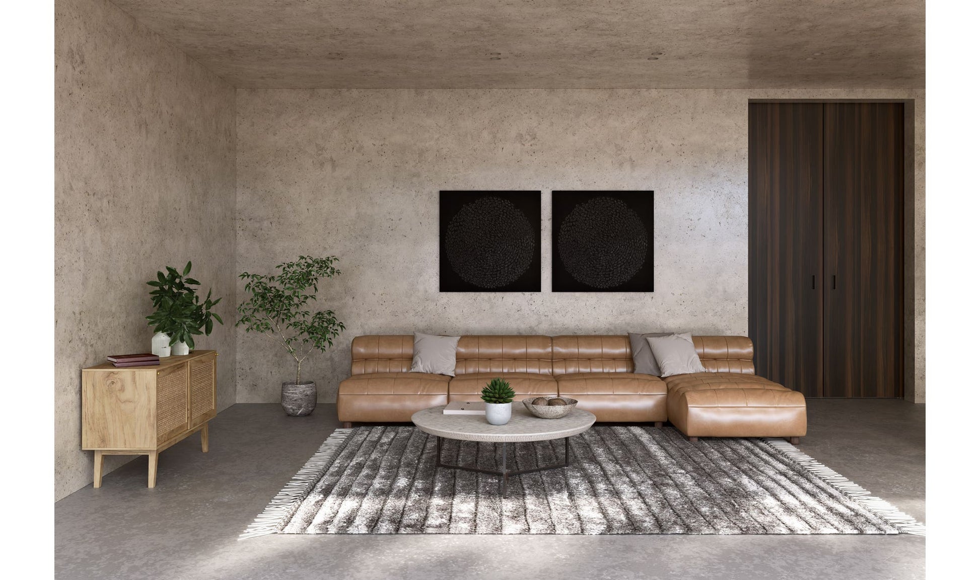 Ramsay Leather Chaise Tan by Moe's Home Collection - view 10