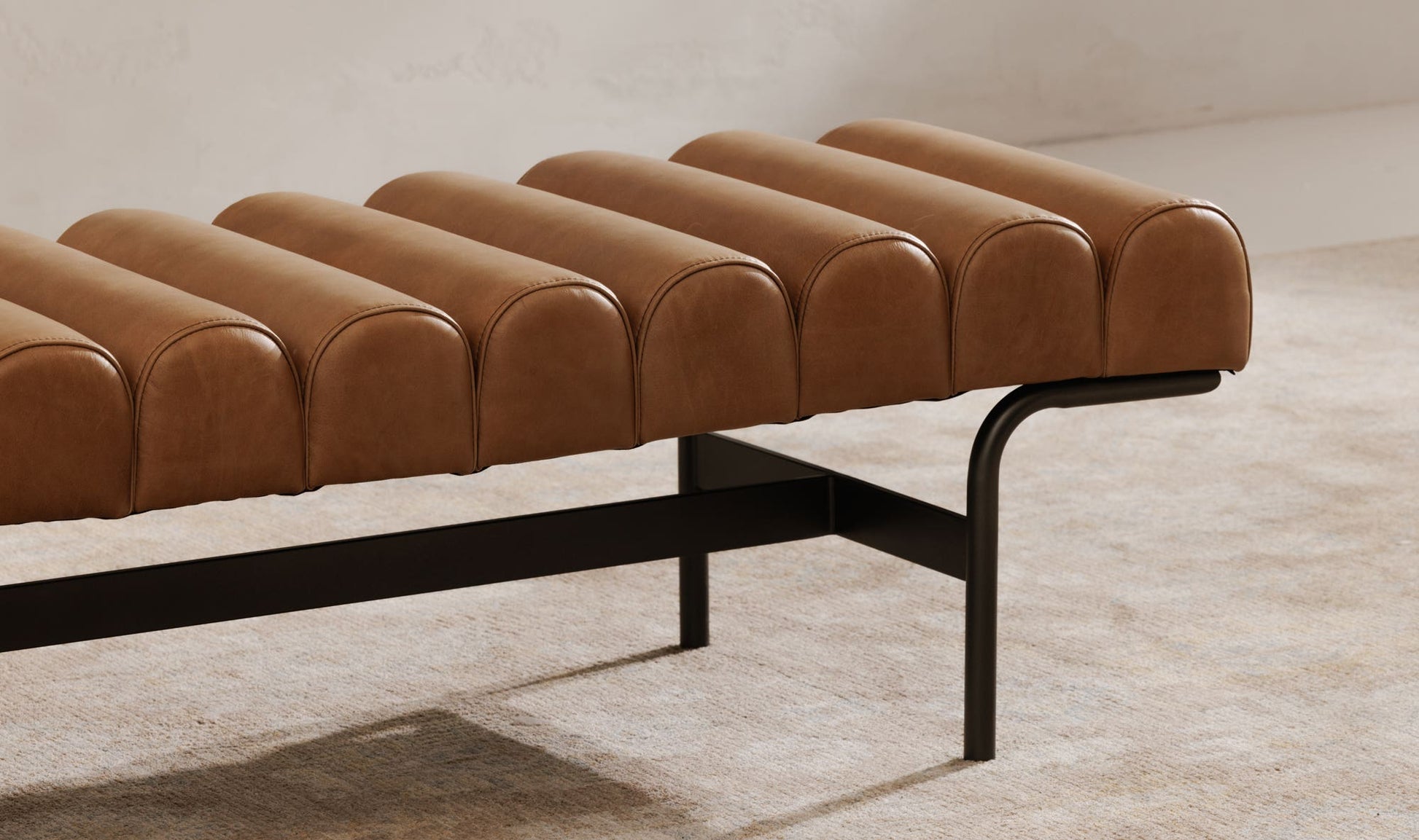 Harrison Bench Tan by Moe's Home Collection - view 7