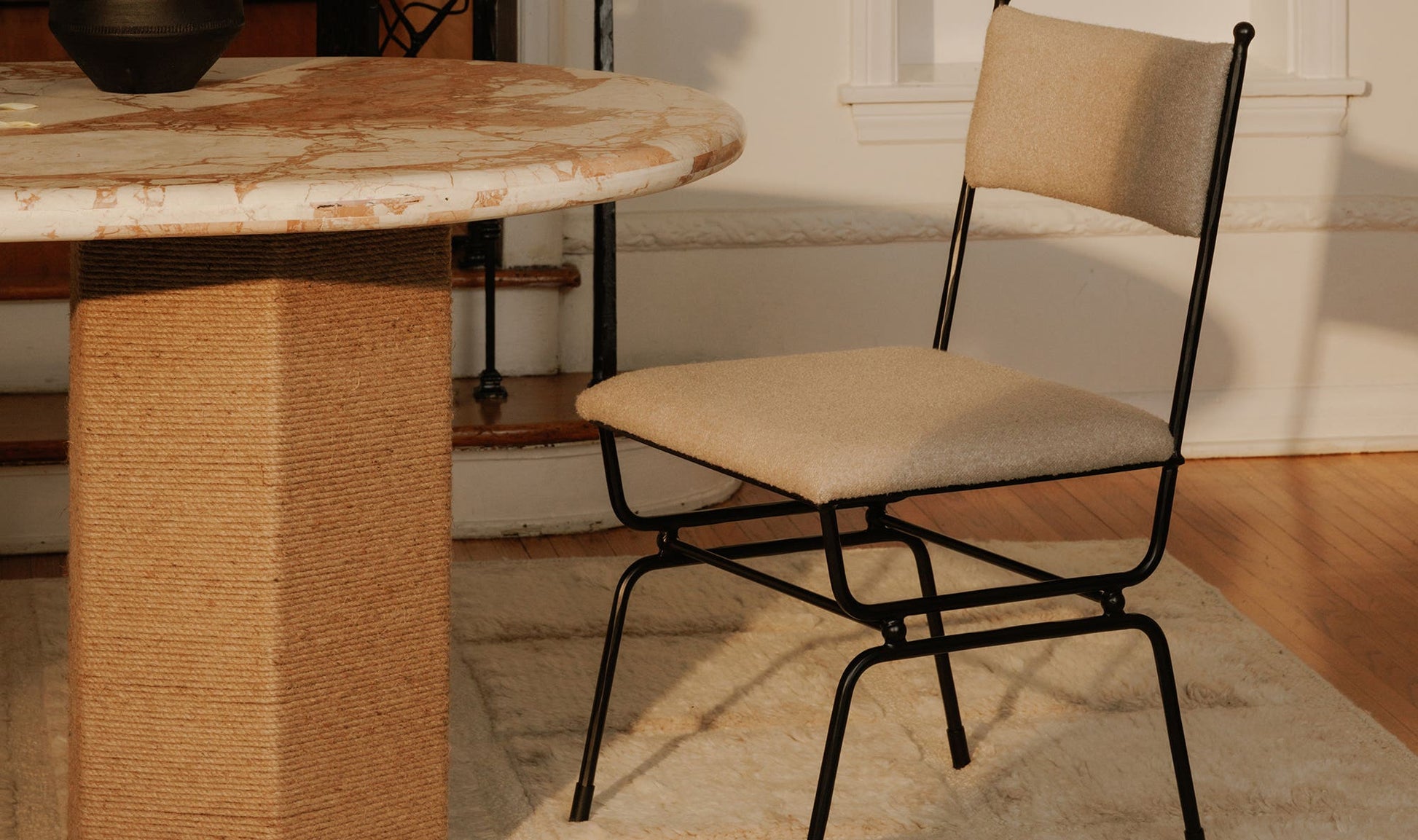Posta Dining Chair Beige by Moe's Home Collection - view 7