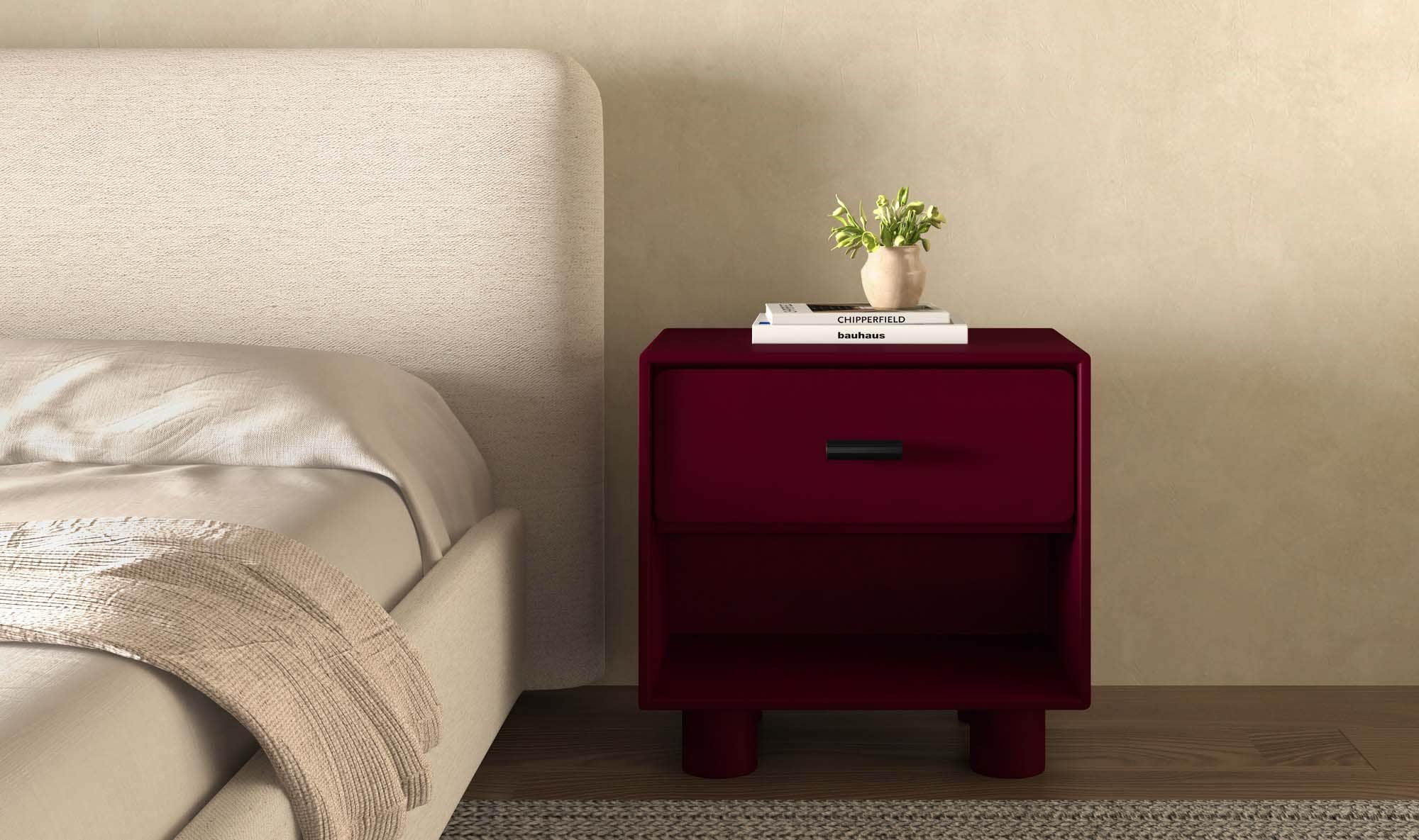 Jolene Nightstand Deep Red by Moe's Home Collection - view 6