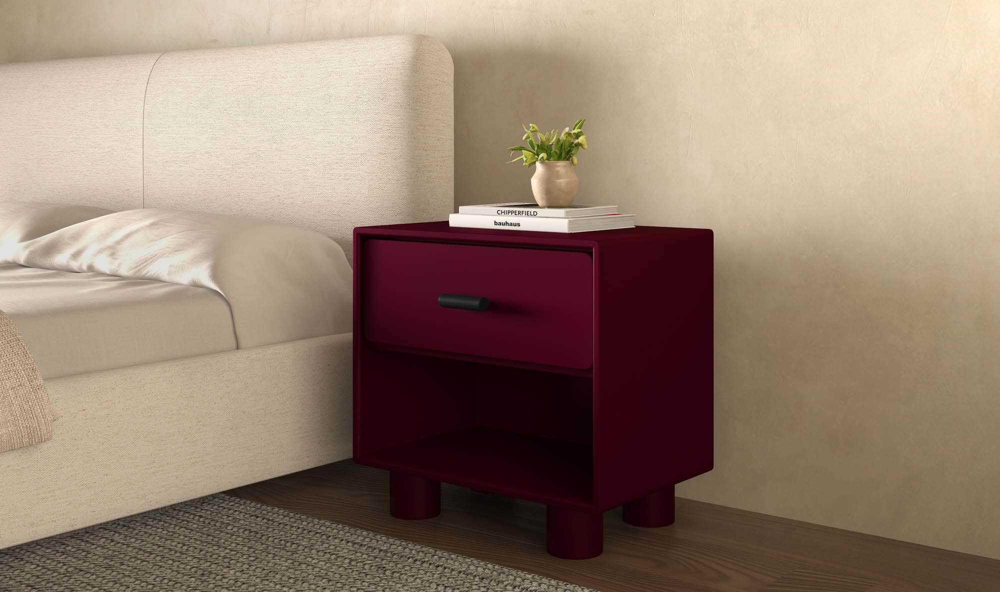 Jolene Nightstand Deep Red by Moe's Home Collection - view 7