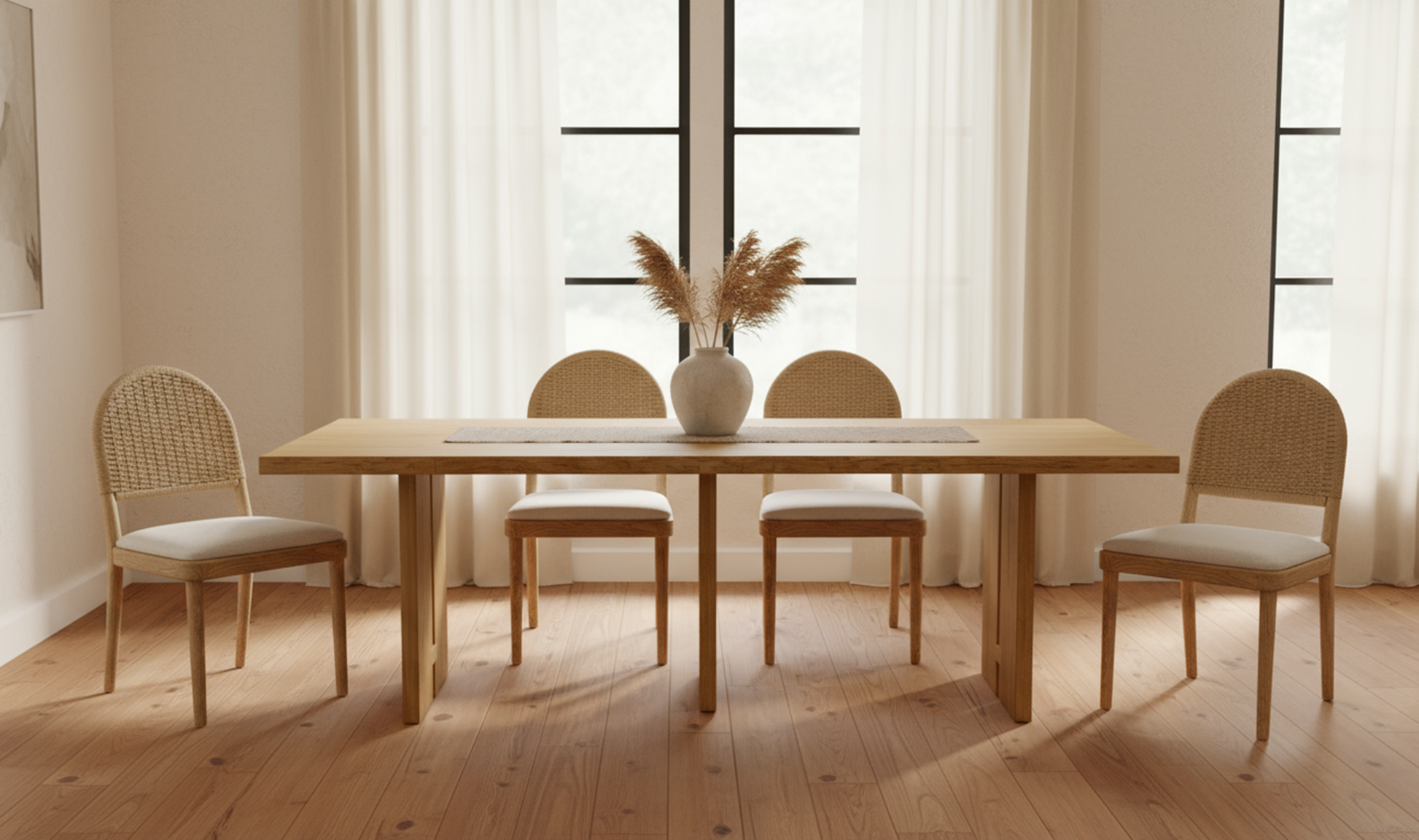 Claire Dining Chair Natural-Set of Two by Moe's Home Collection - view 5