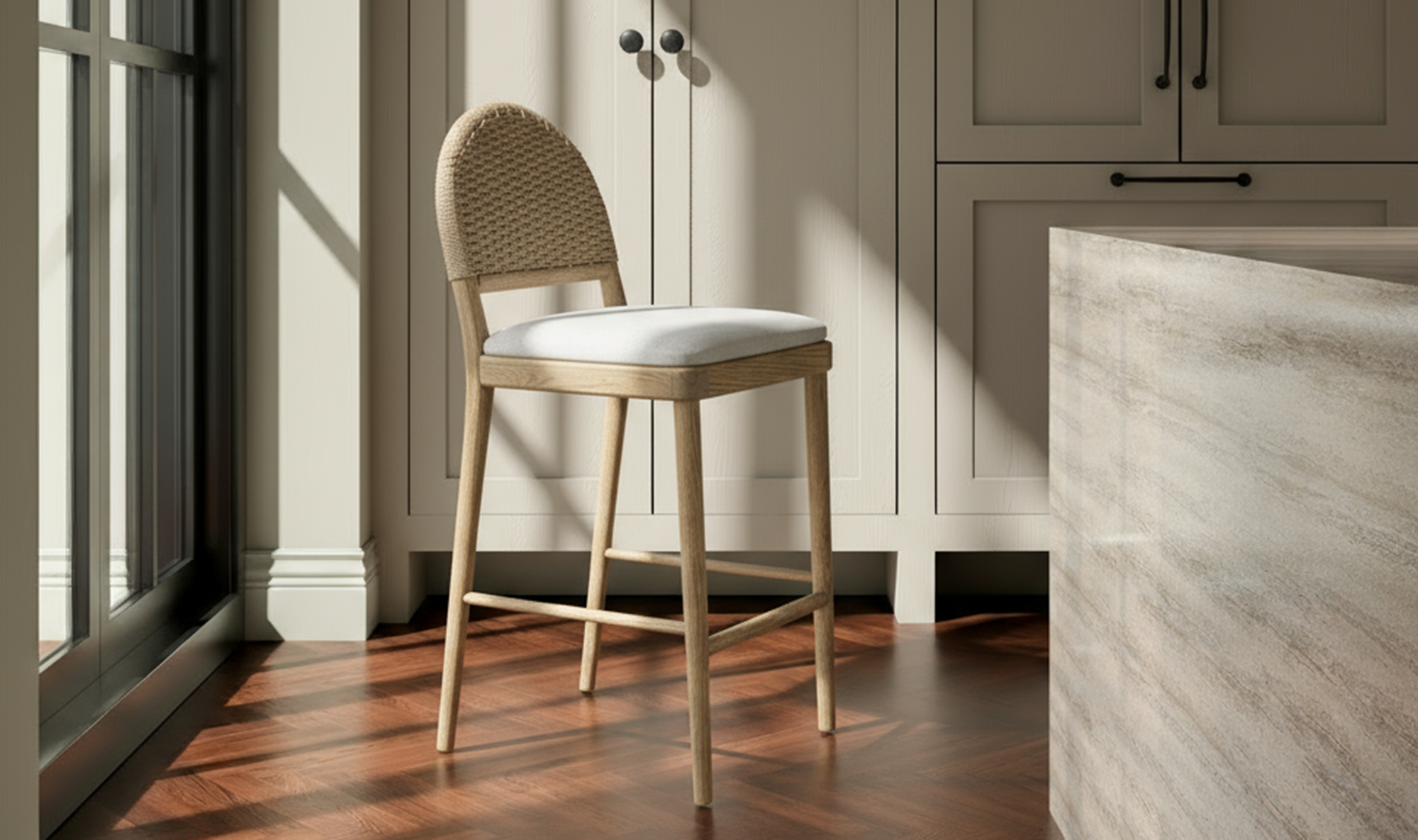 Claire Counter Stool Natural by Moe's Home Collection - view 4