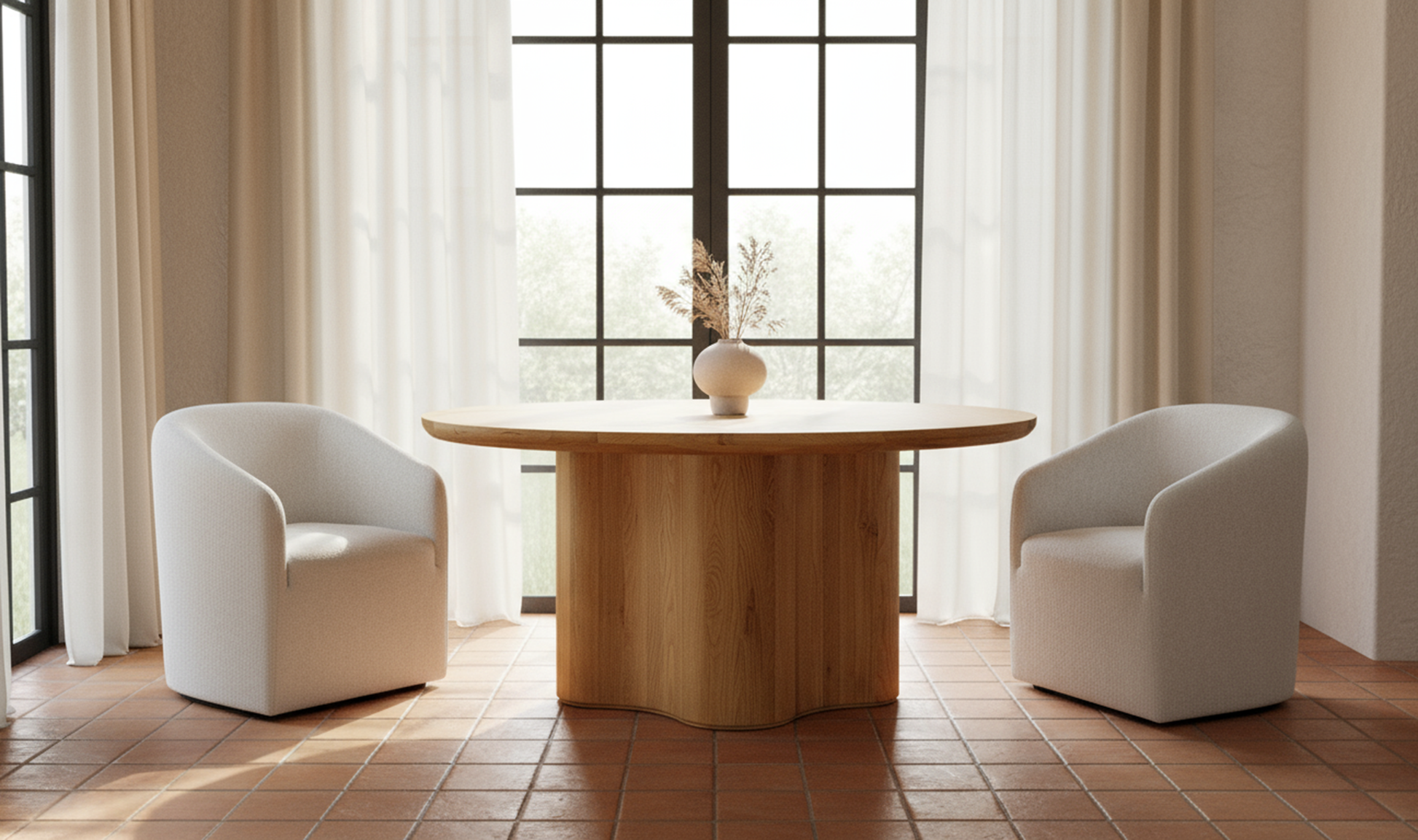 Sidney Dining Table Natural by Moe's Home Collection - view 3