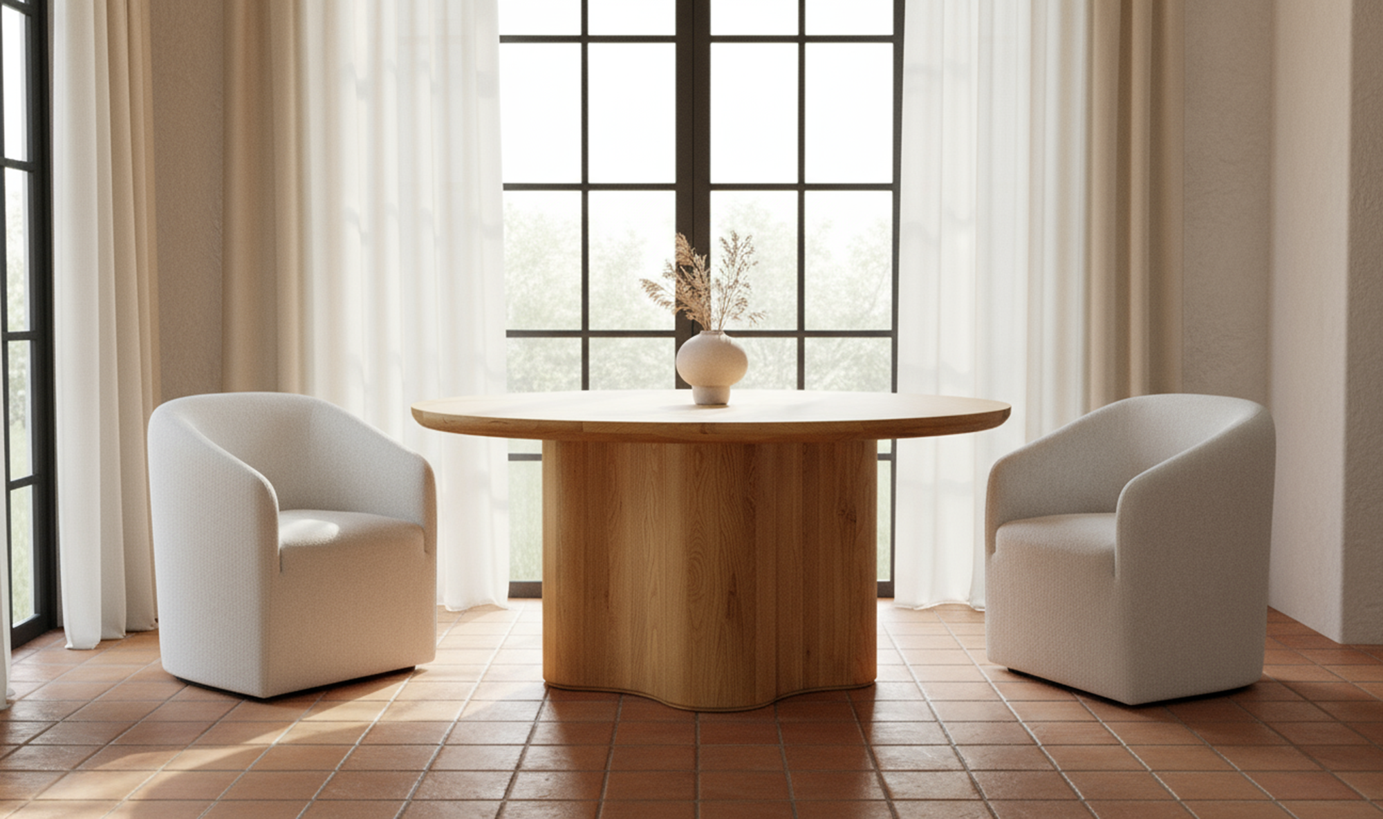 Sidney Dining Table Natural by Moe's Home Collection - view 3