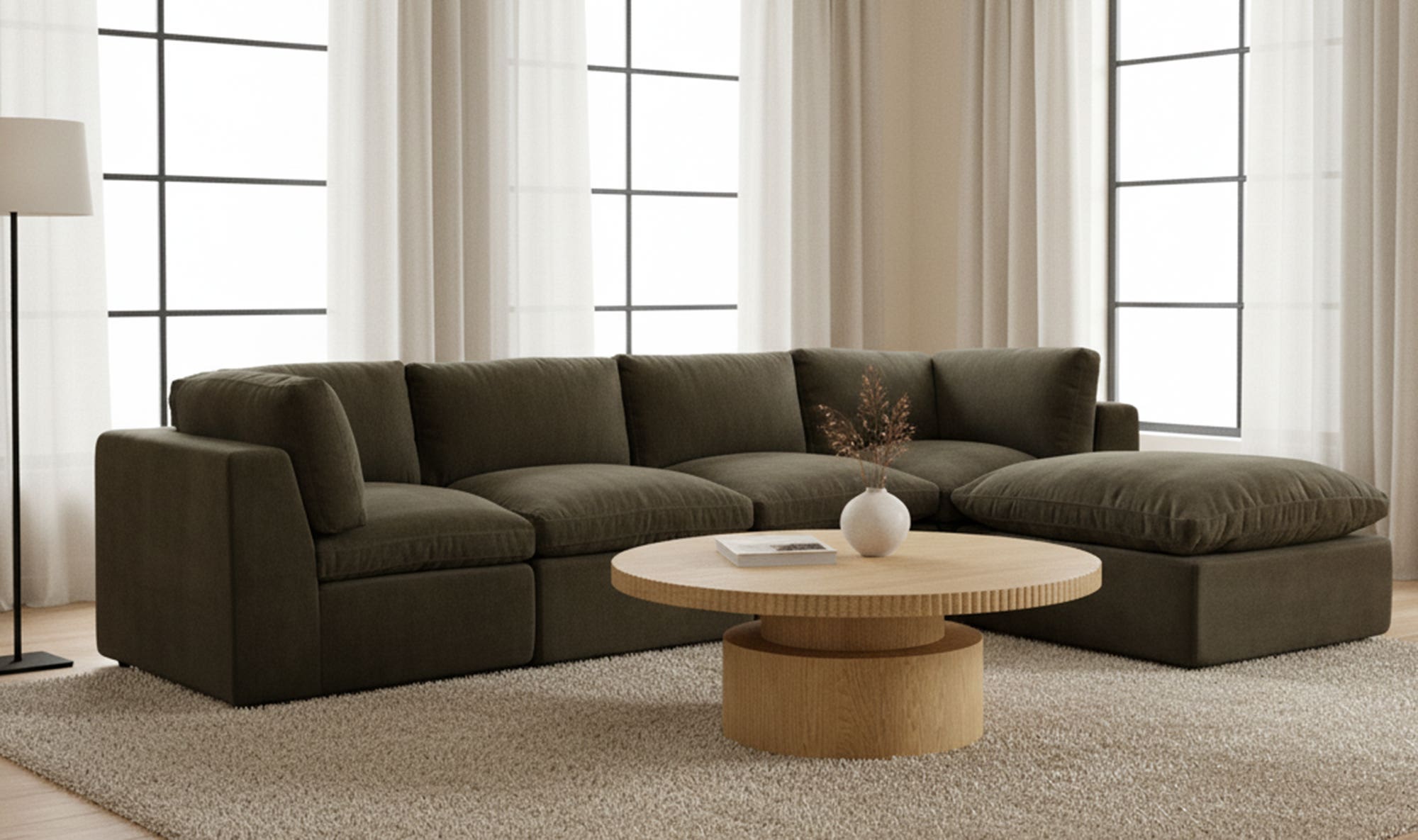 Leigh Coffee Table Brown by Moe's Home Collection - view 5