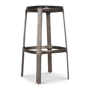 Marbelle - Alfie Marble Bar Stool - Fantasy Black/Bronze Finish