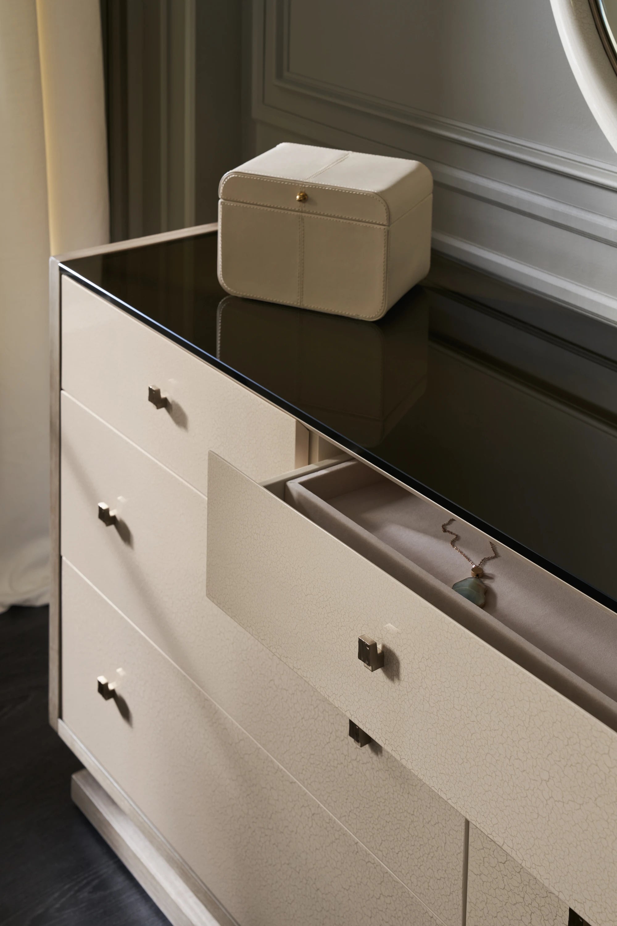 Calypso Dresser Ivory Crackle 70" by Caracole - view 7