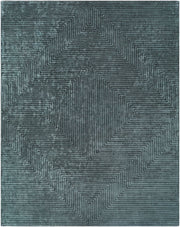 Quartz Charcoal/Pale Blue Handmade Rug - 2'6" x 10'