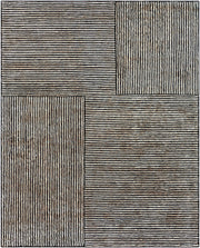 Quartz Black/Oatmeal Handmade Rug - 2' x 3'