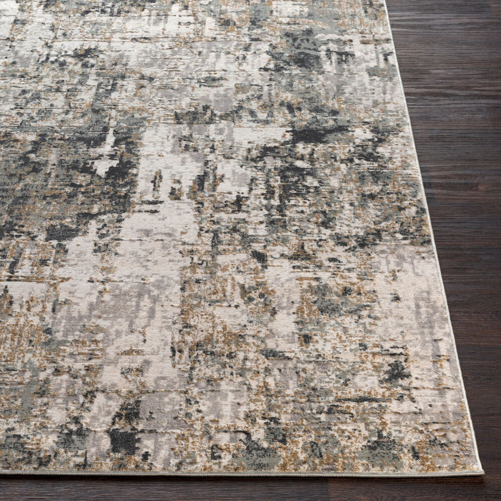 Quatro Charcoal/White Machine Woven Rug - front