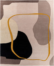 Queens Charcoal/Mustard Handmade Rug - 10' x 14'