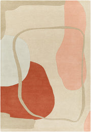 Queens Dusty Pink/Taupe Handmade Rug - 2' x 3'