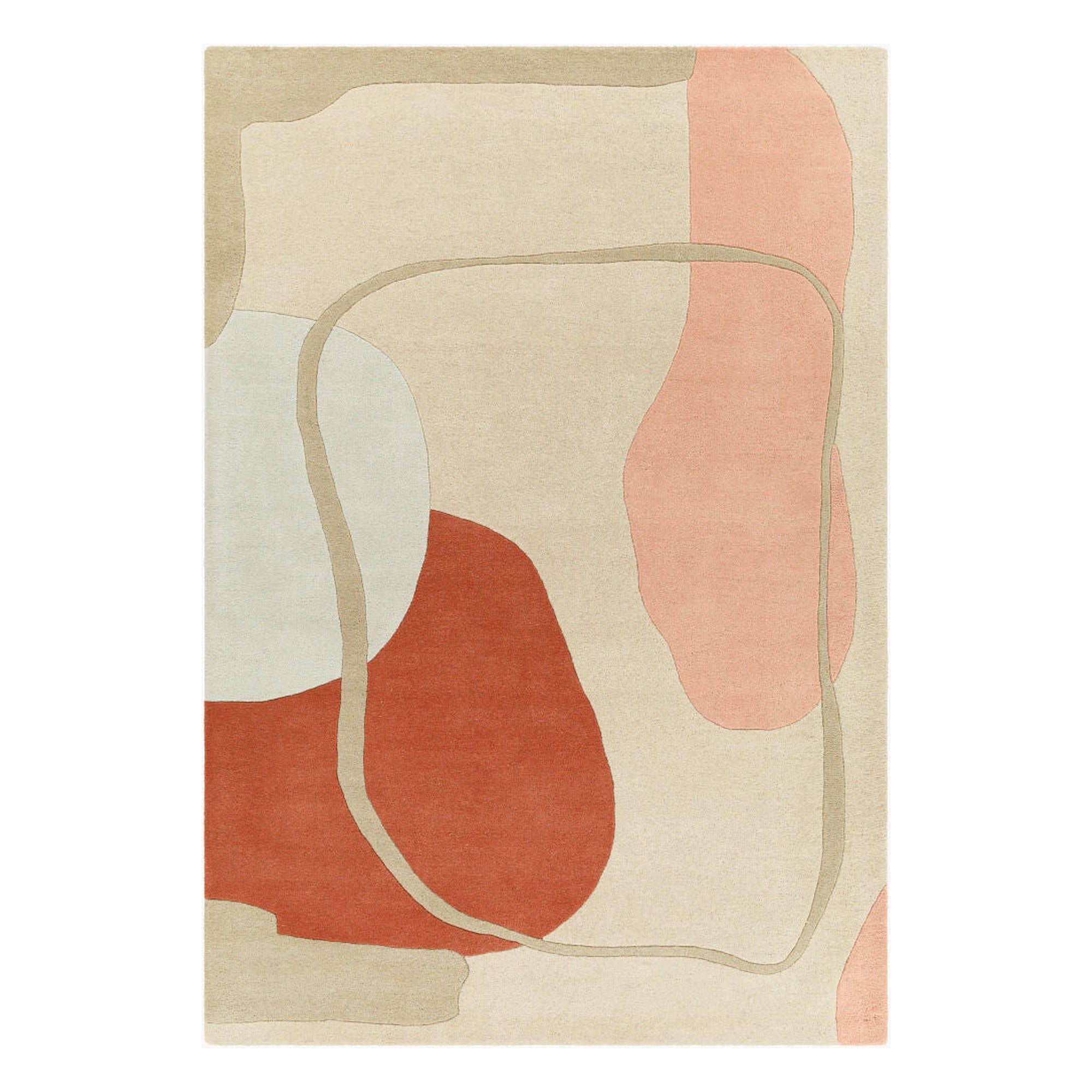 Queens Dusty Pink/Taupe Handmade Rug - 2' x 3'