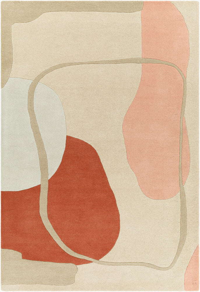 Queens Dusty Pink/Taupe Handmade Rug - 2' x 3'