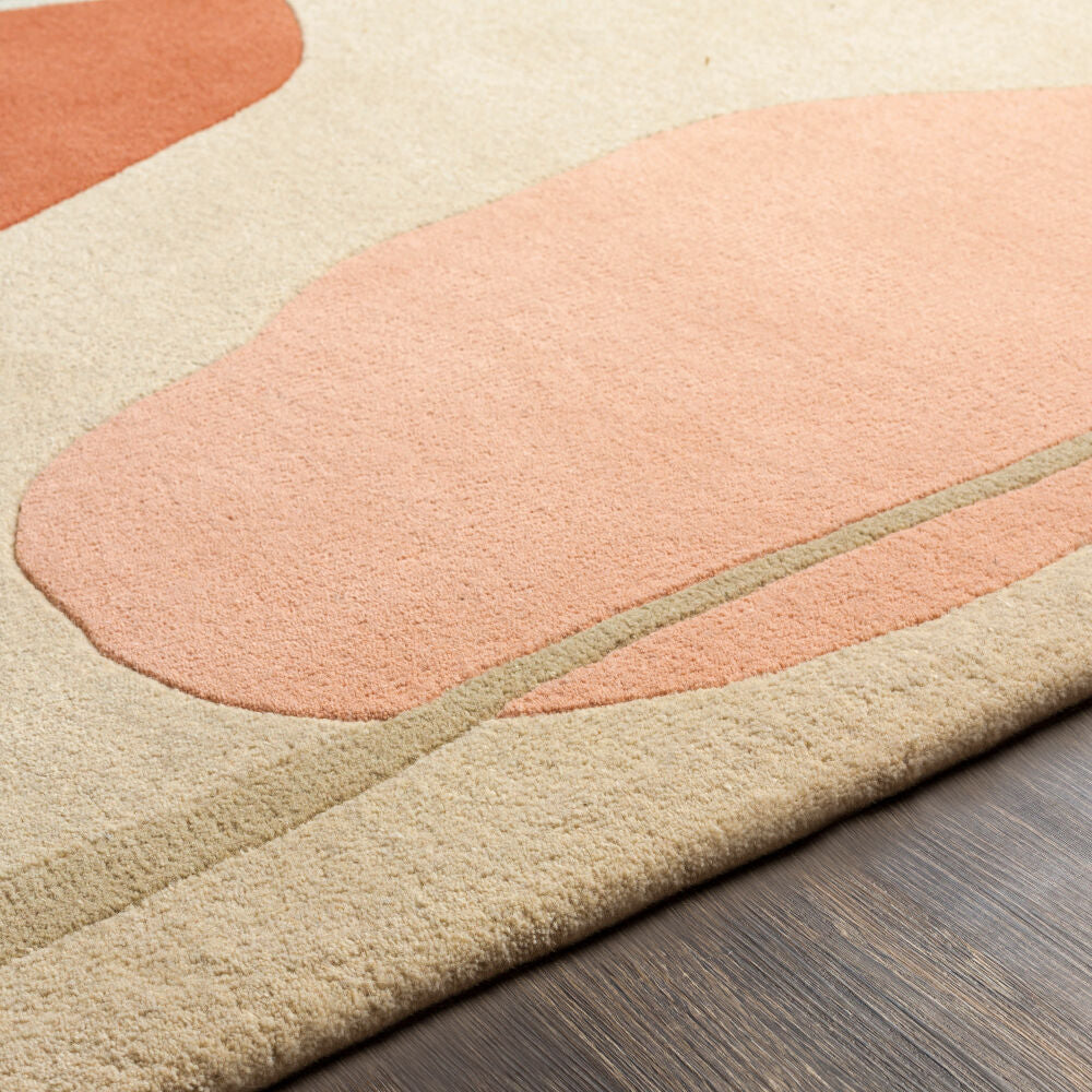 Queens Dusty Pink/Taupe Handmade Rug - texture