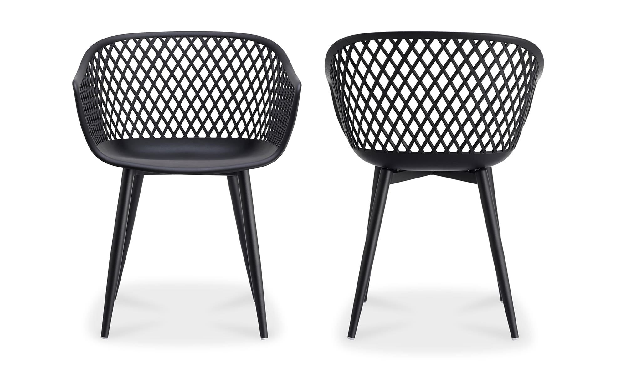 Piazza Outdoor Chair Black - Set Of Two by Moe's Home Collection - view 12