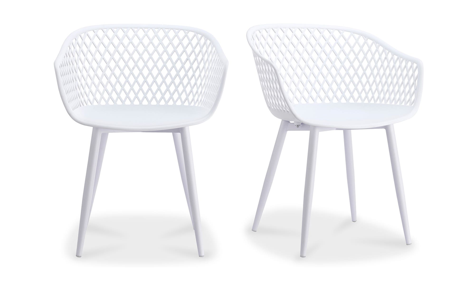 Piazza Outdoor Chair White - Set Of Two by Moe's Home Collection - view 5