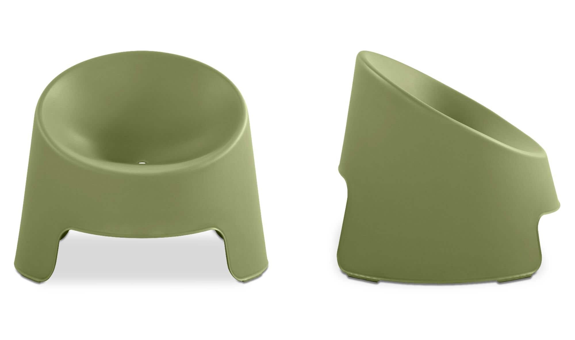 Nolla Outdoor Accent Chair Set of Two Green by Moe's Home Collection - view 6