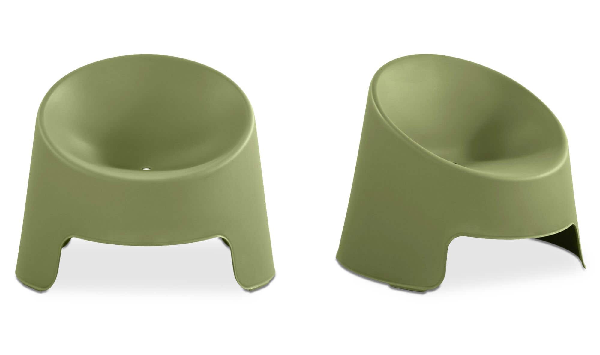 Nolla Outdoor Accent Chair Set of Two Green by Moe's Home Collection - view 4