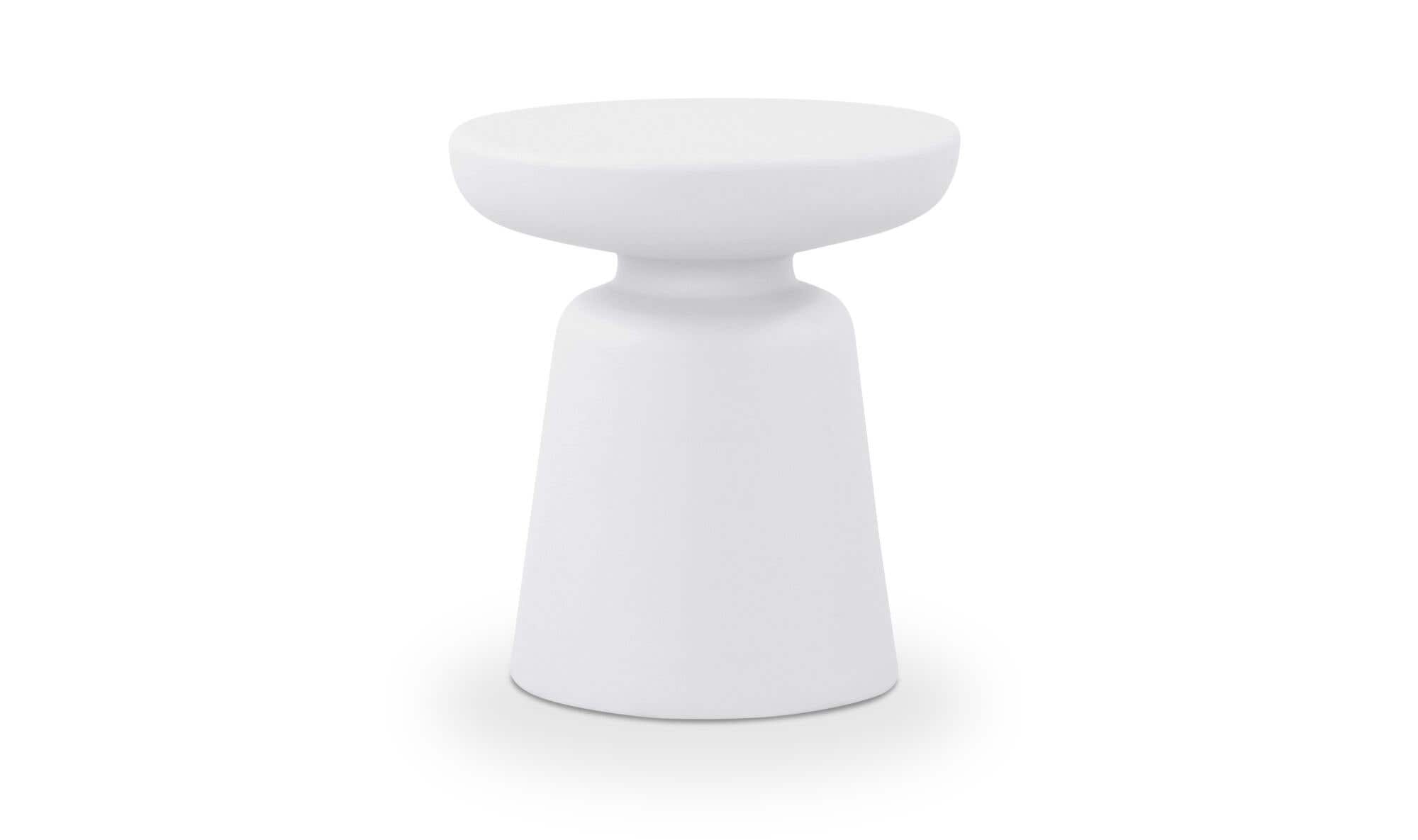 Ruth Outdoor Side Table White by Moe's Home Collection - view 4