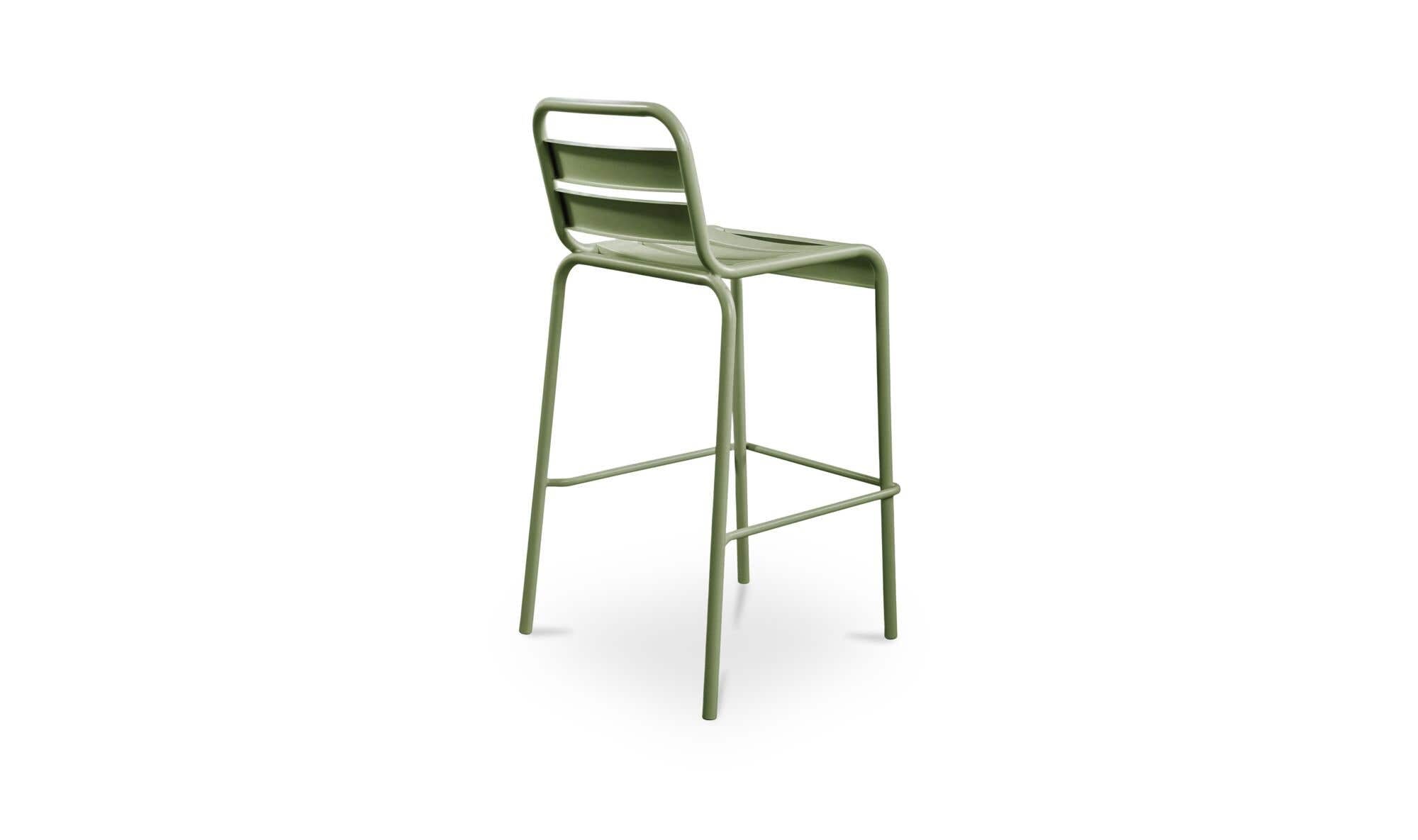 Kade Outdoor Bar Stool Green Set of Two by Moe's Home Collection - view 12