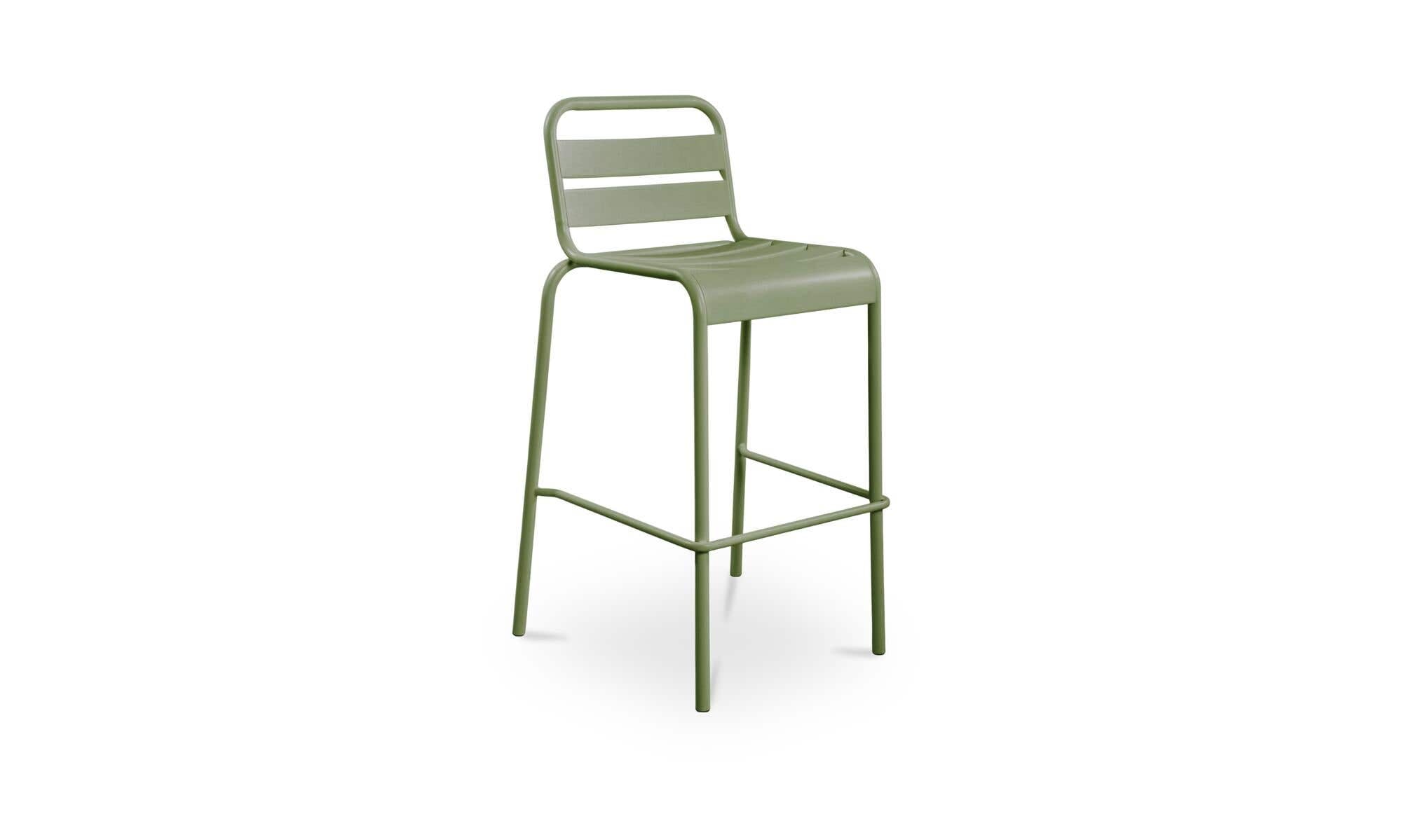 Kade Outdoor Bar Stool Green Set of Two by Moe's Home Collection - view 9