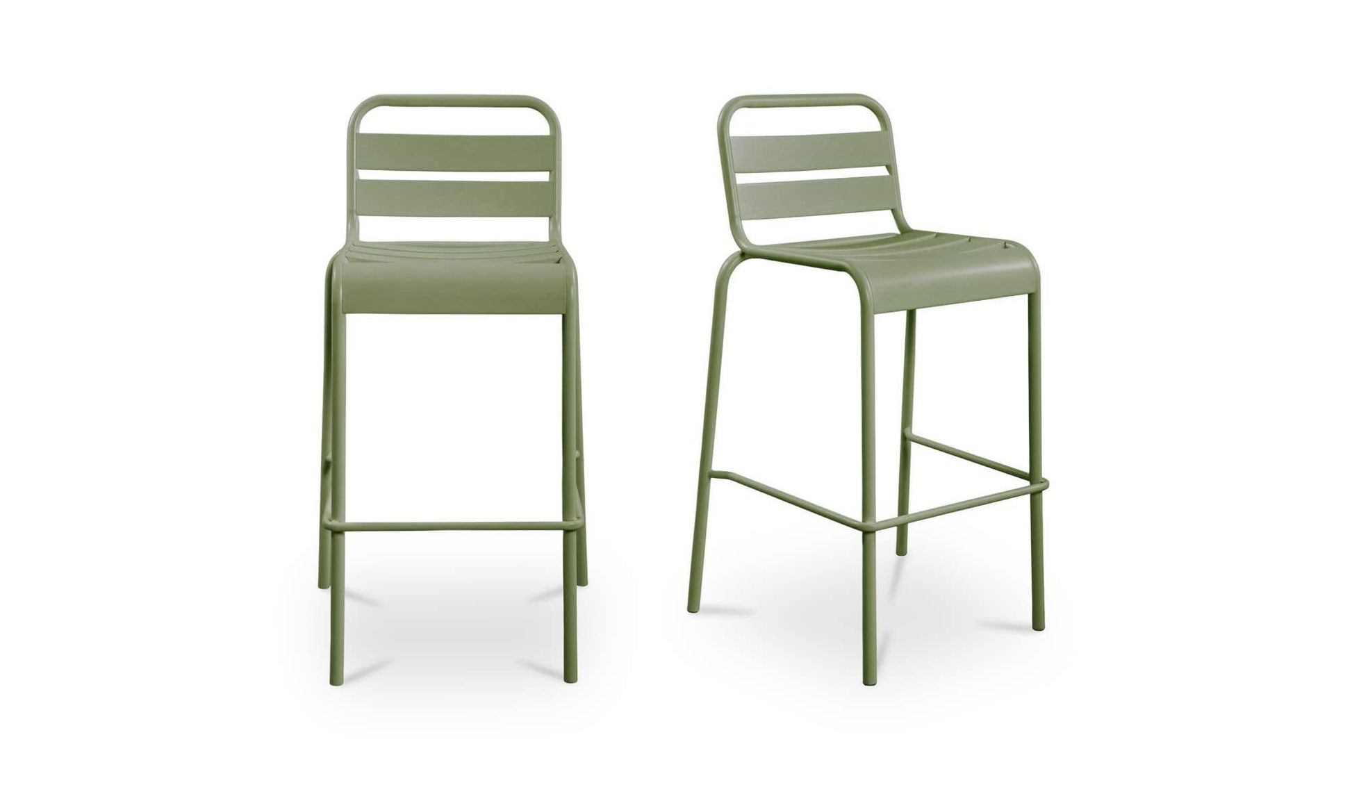 Kade Outdoor Bar Stool Green Set of Two by Moe's Home Collection - view 4