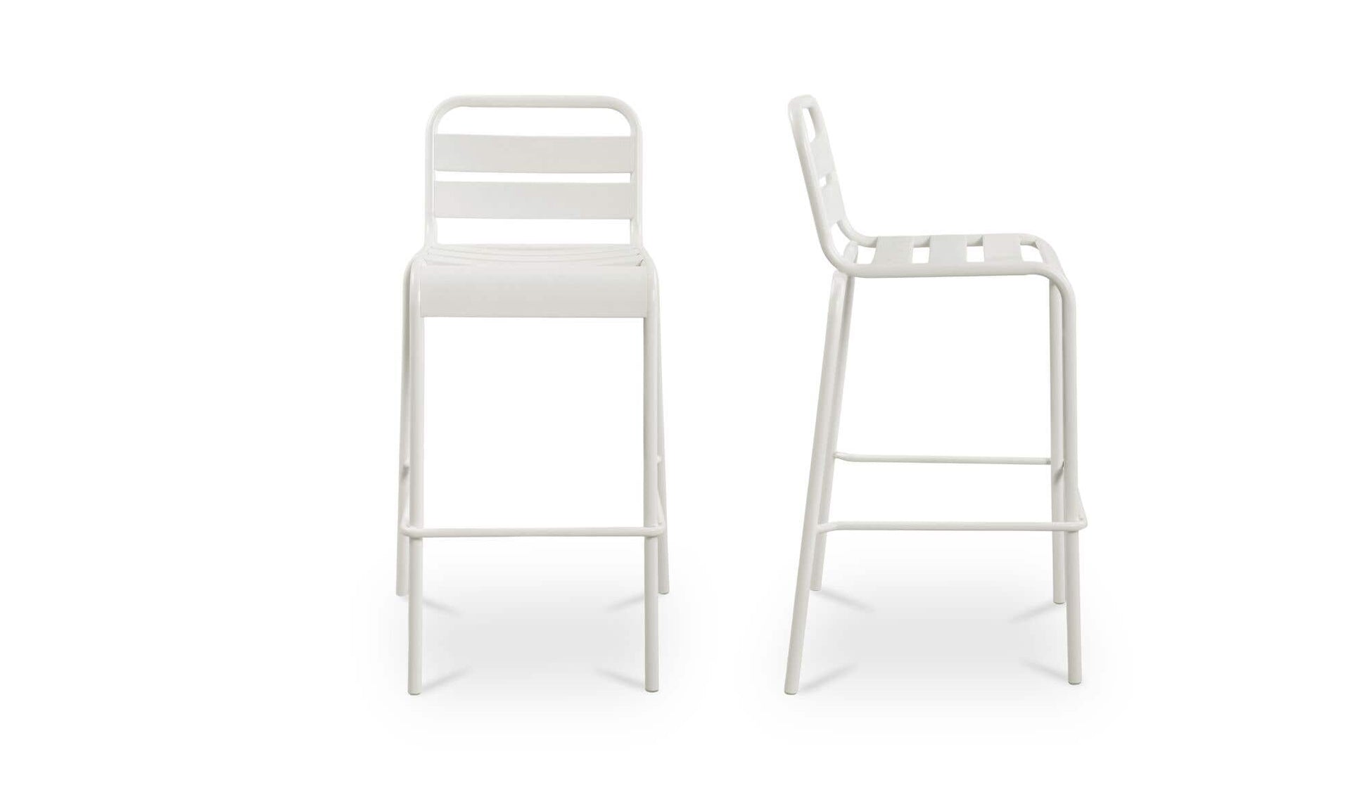 Kade Outdoor Bar Stool White Set of Two by Moe's Home Collection - view 6