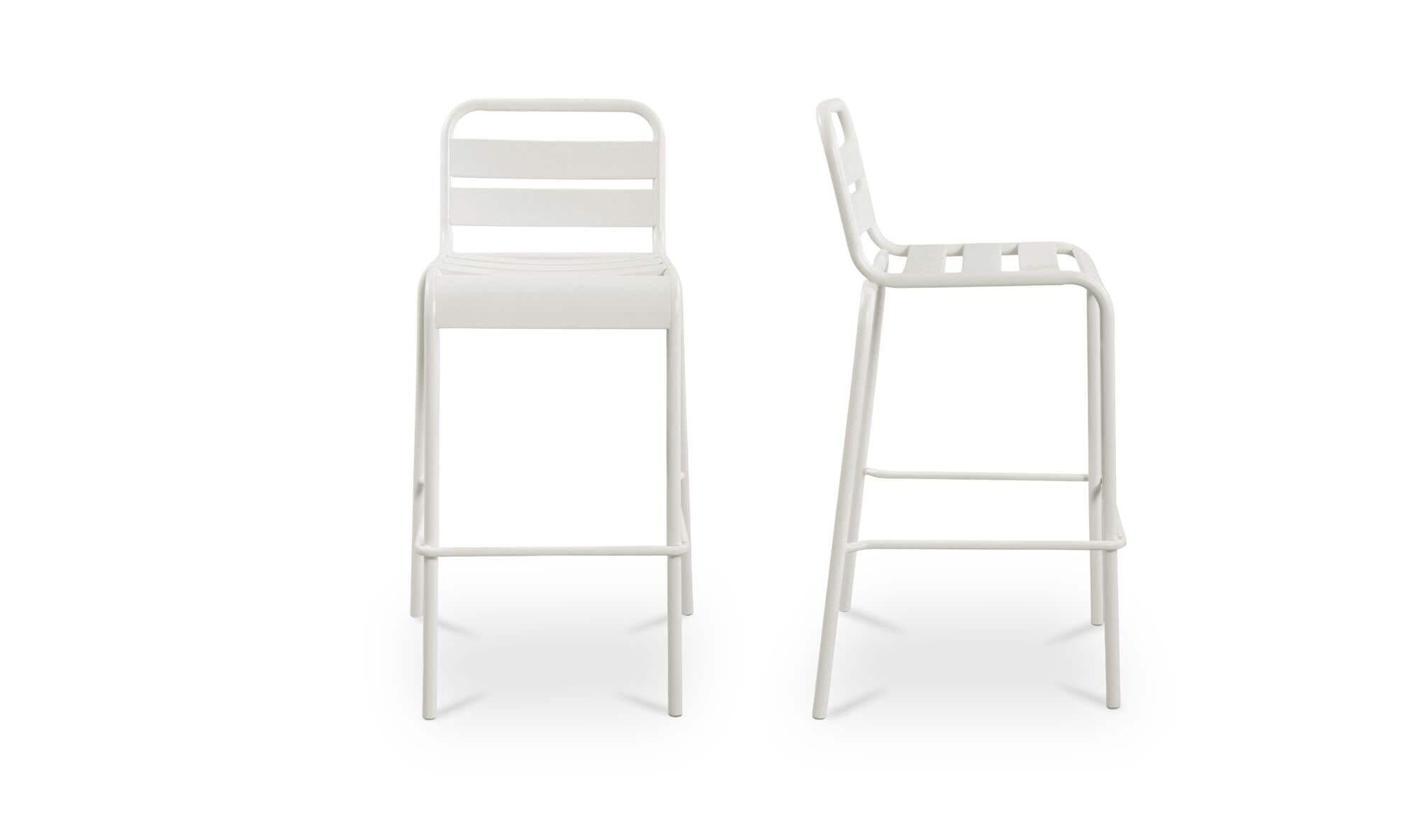 Kade Outdoor Bar Stool White Set of Two by Moe's Home Collection - view 6