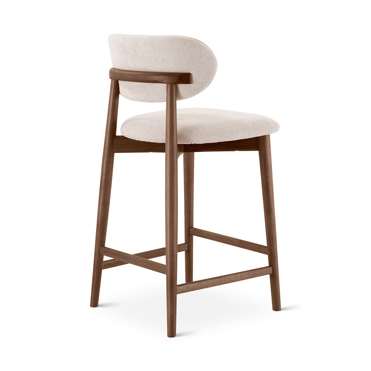 Lucia Counter Stool - Harvest Natural Seat - Nogal Frame